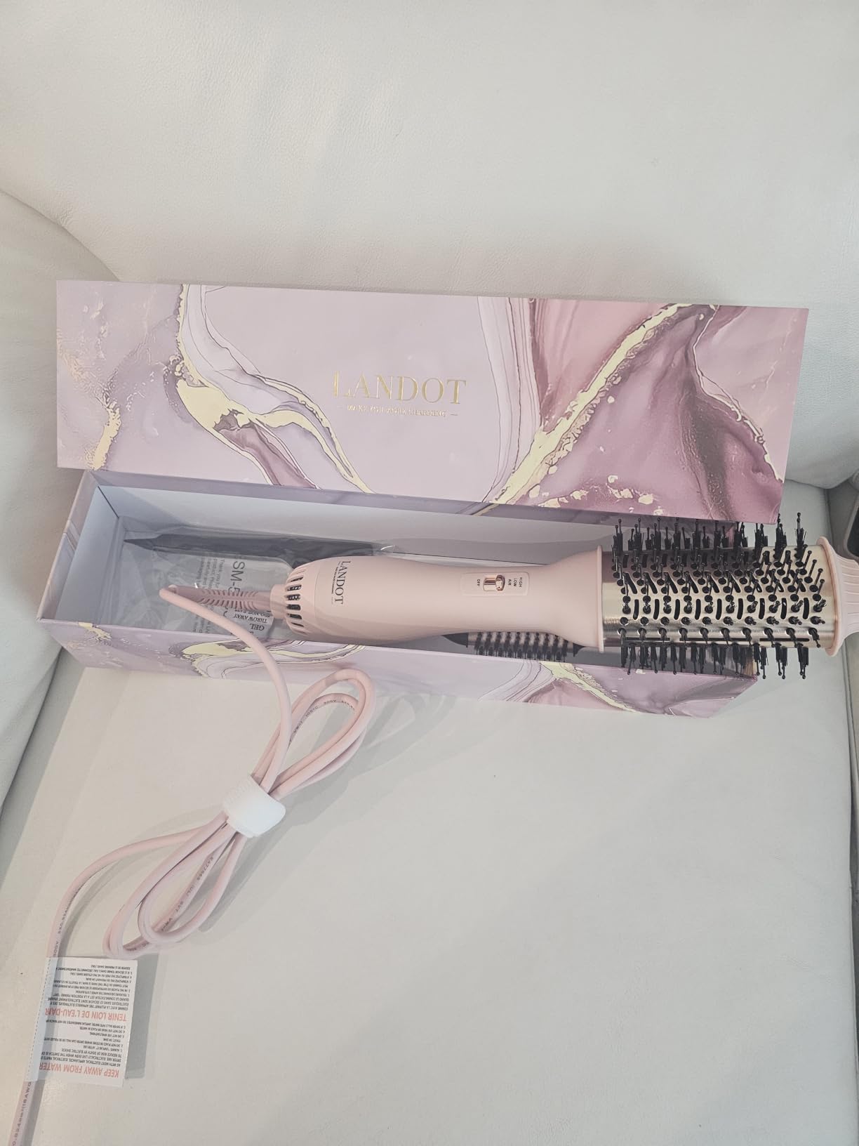 LANDOT Hair Blow Dryer Brush One-Step Hot Air Volumizer for Smooth Blowout customer photo 2