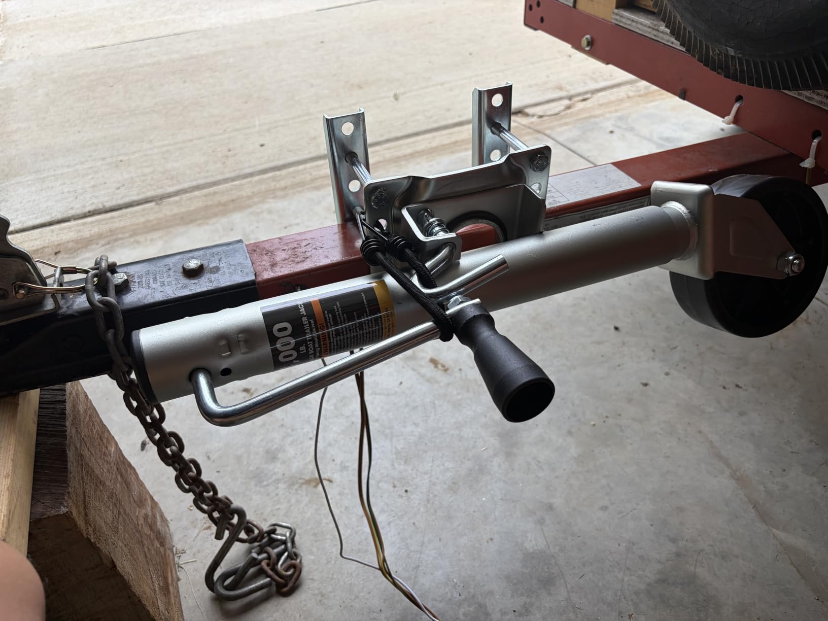 BIG RED Boat Trailer Jack with Wheel, 1000 lbs Swivel Boat Trailer Jack customer photo 2