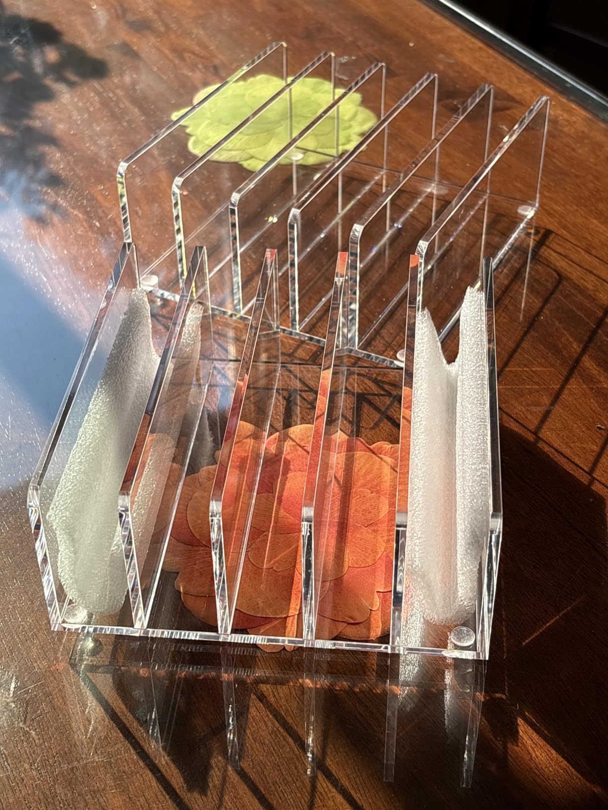 BEYGORM Acrylic Mail Holder, 5 Compartments Multifunction Desk Organizer customer photo 2