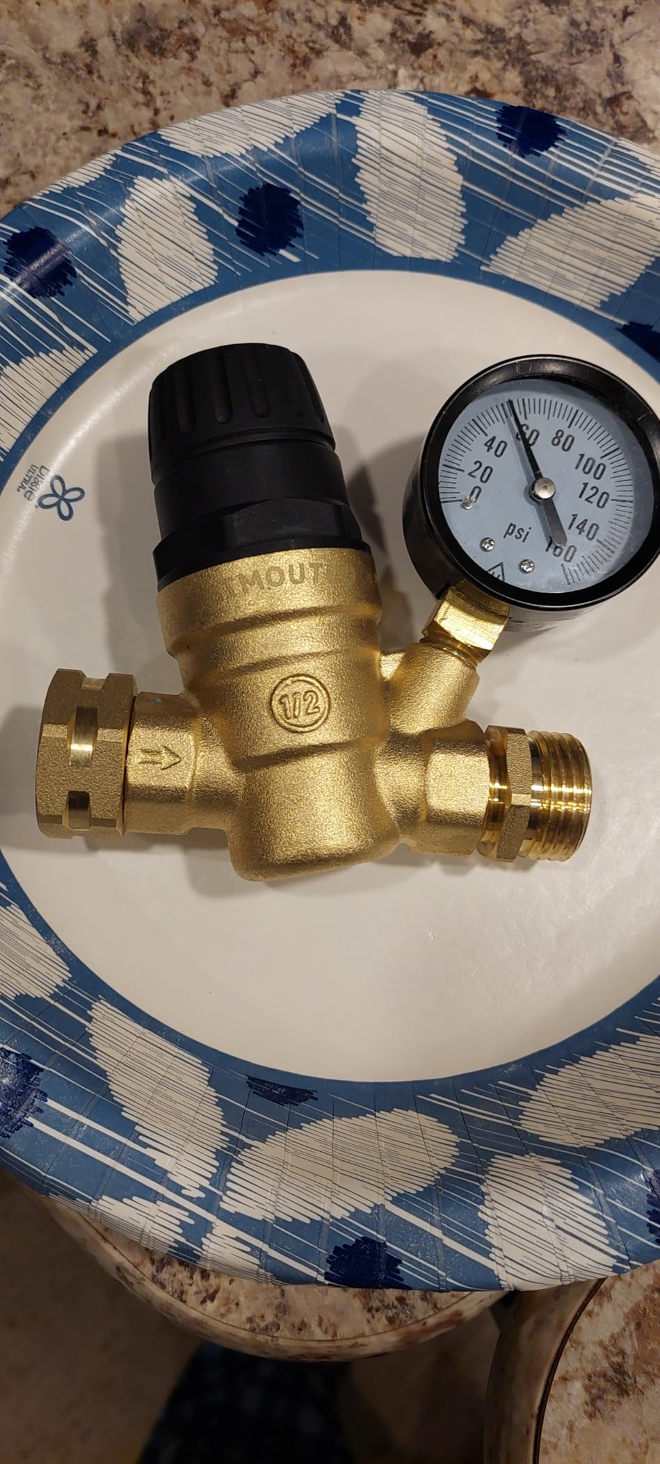 STMOUTUO RV Water Pressure Regulator Valve for Camper. Lead-Free Brass. customer photo 2