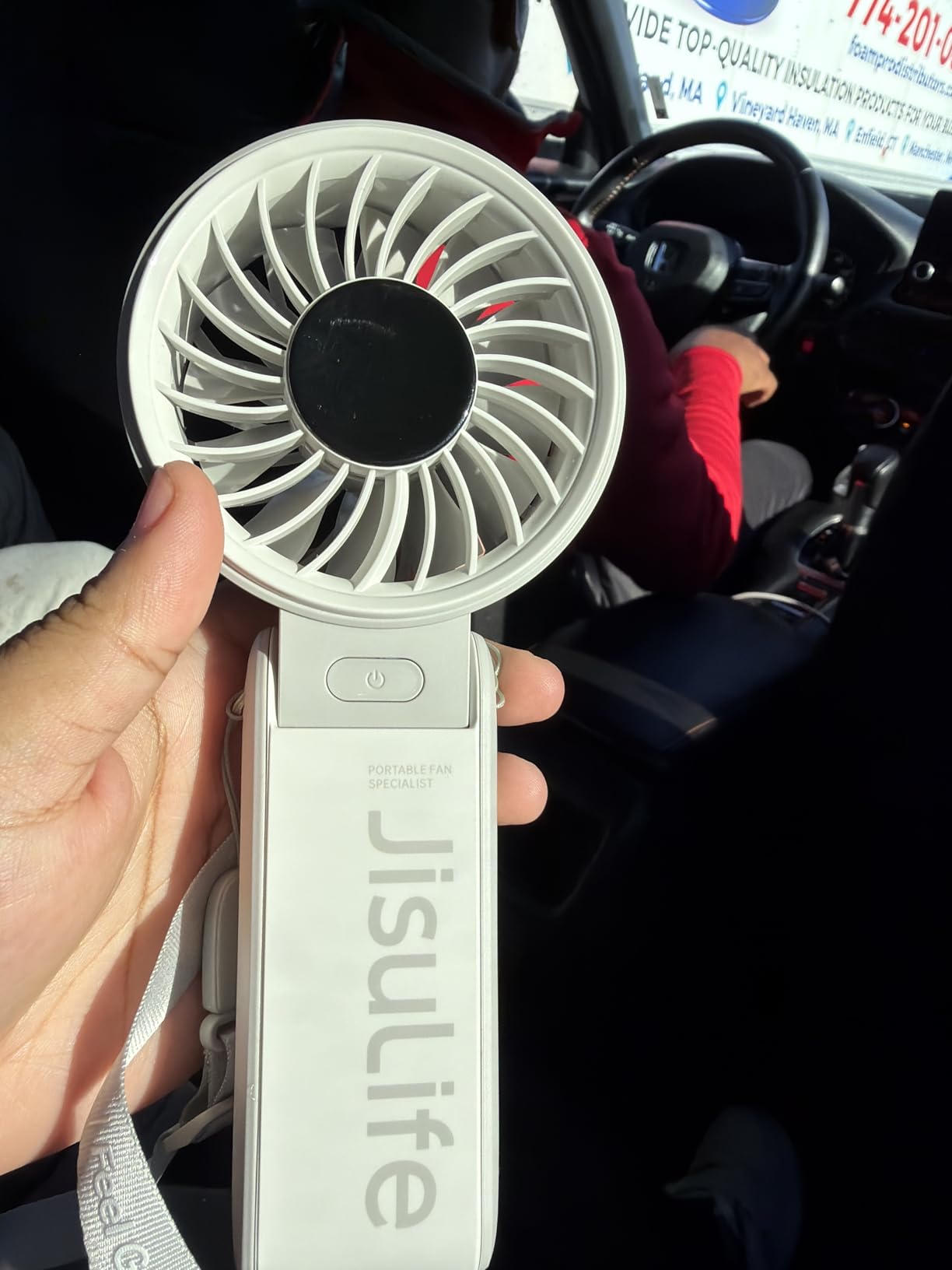 JISULIFE Portable Handheld Fan Life7: 3-in-1 Hand, Desk & Neck Fan-Black customer photo 1