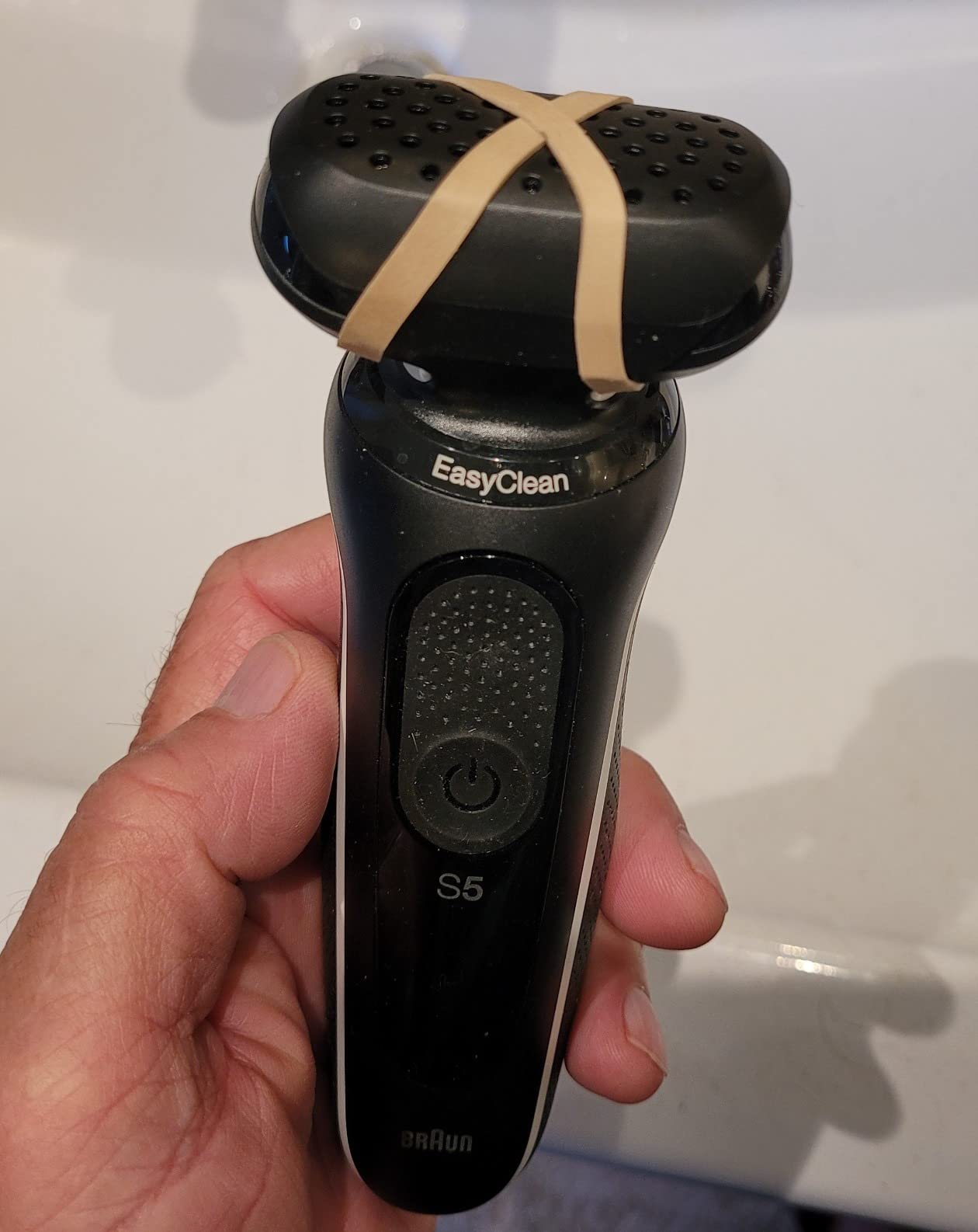 Braun Electric Shaver for Men, Series 5 5120s, Wet & Dry Shave, Turbo Shaving Mode, Foil Shaver, Engineered in Germany, with Beard Trimmer & Attachments, Blue customer photo 1