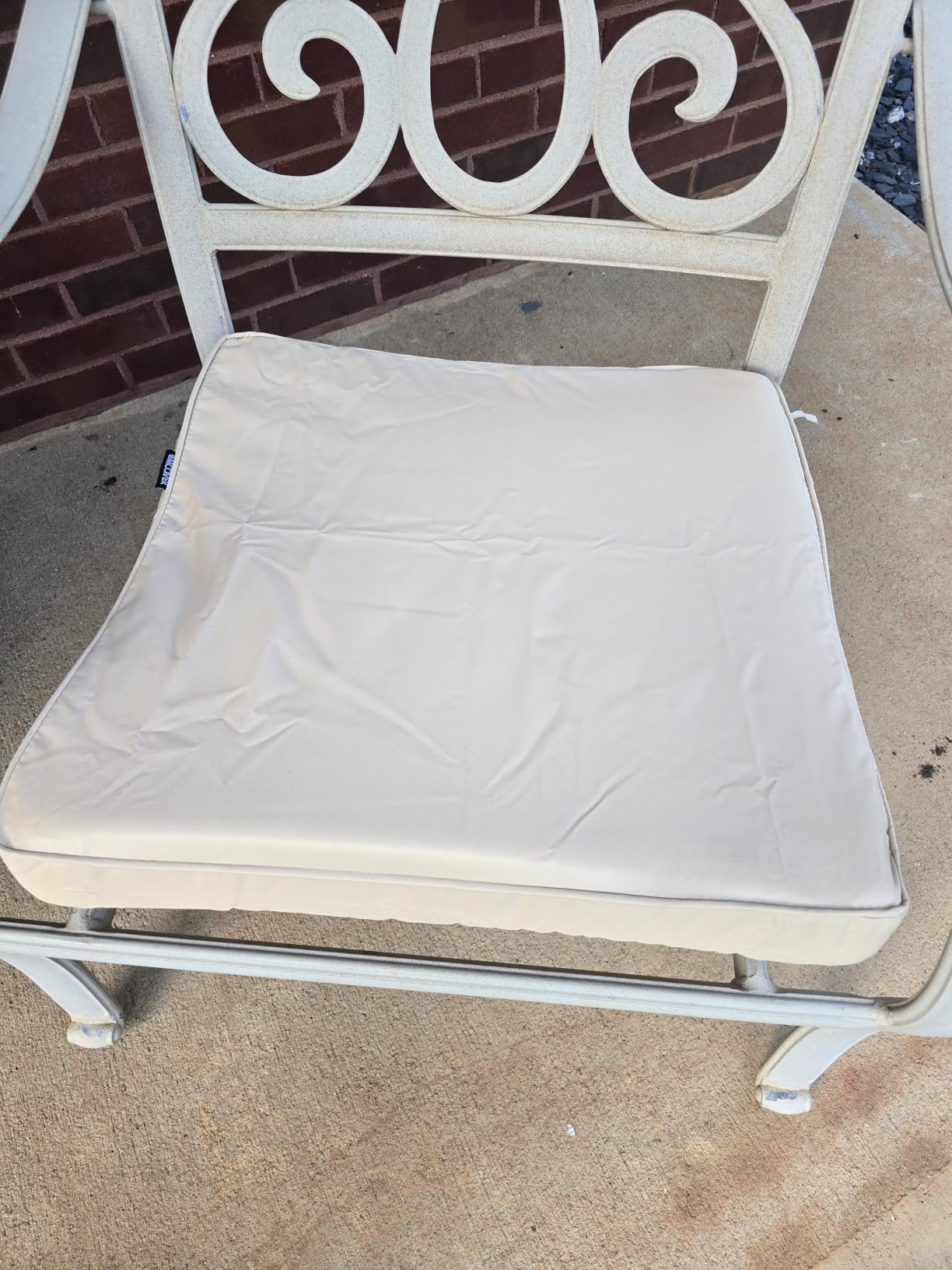 Outdoor Chair Cushions Set of 2, 24 x 24 x4 Inch Deep Seat customer photo 2