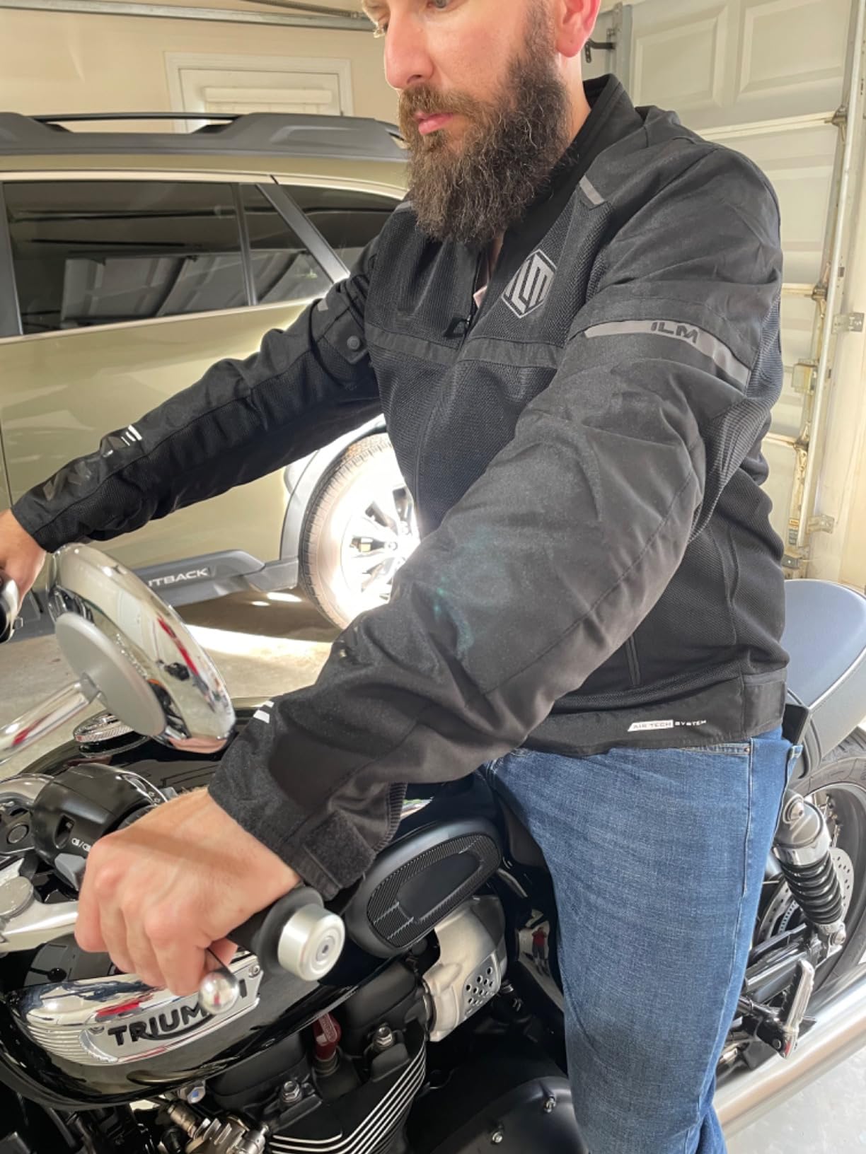 ILM Motorcycle Riding Jacket with Mesh CE Armor and Detachable Thermal Liner Dual Sport All Season for Men Model JAM1 customer photo 1