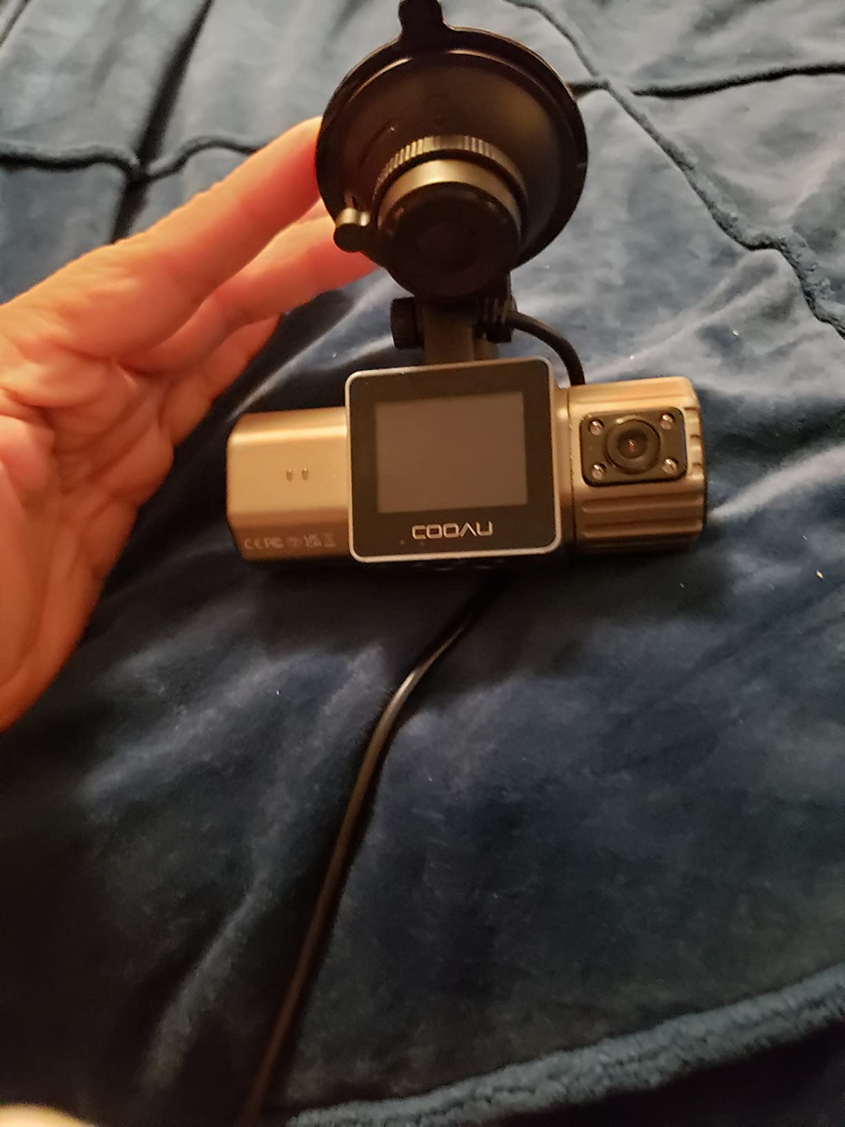 COOAU 4K Dual Dash Cam, Built-in GPS WiFi, 2.5K+1080P Dash Cam Front Inside customer photo 1