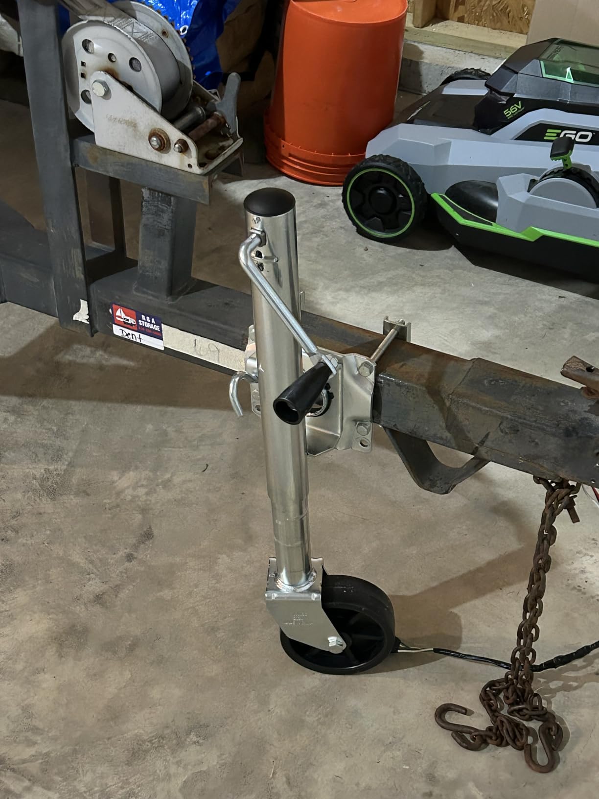 Bastion Distribution Boat Trailer Jack/Marine Jack with Wheel | Heavy-Duty Swivel Mount | Bolt On | Smooth Operation | Side-Wind Crank | 6