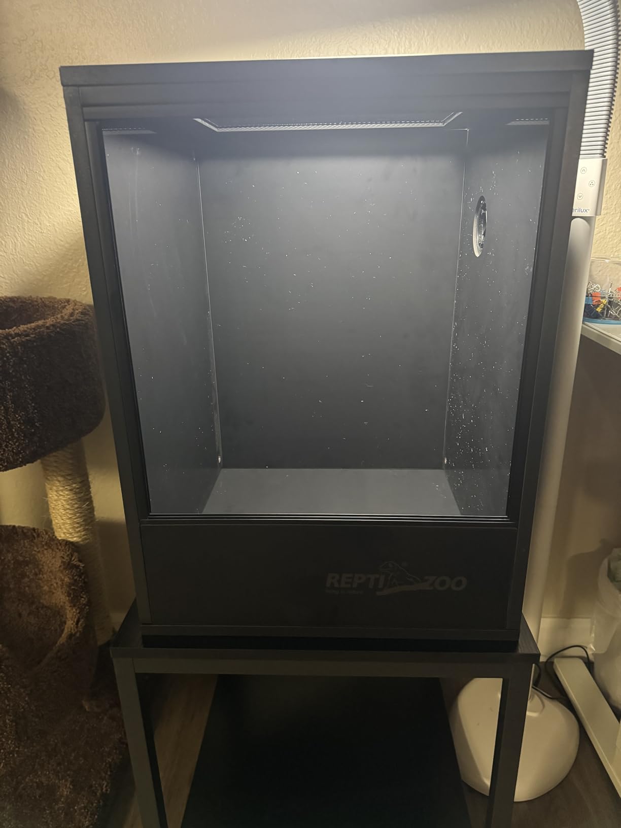 REPTIZOO 100 Gallon PVC Reptile Enclosure, 36x18x36 inch Extra Tall Large Reptile Tank, Chameleon Frog Gecko Lizard Arboreal Terrarium with Sliding Door & Screen Ventilation customer photo 2