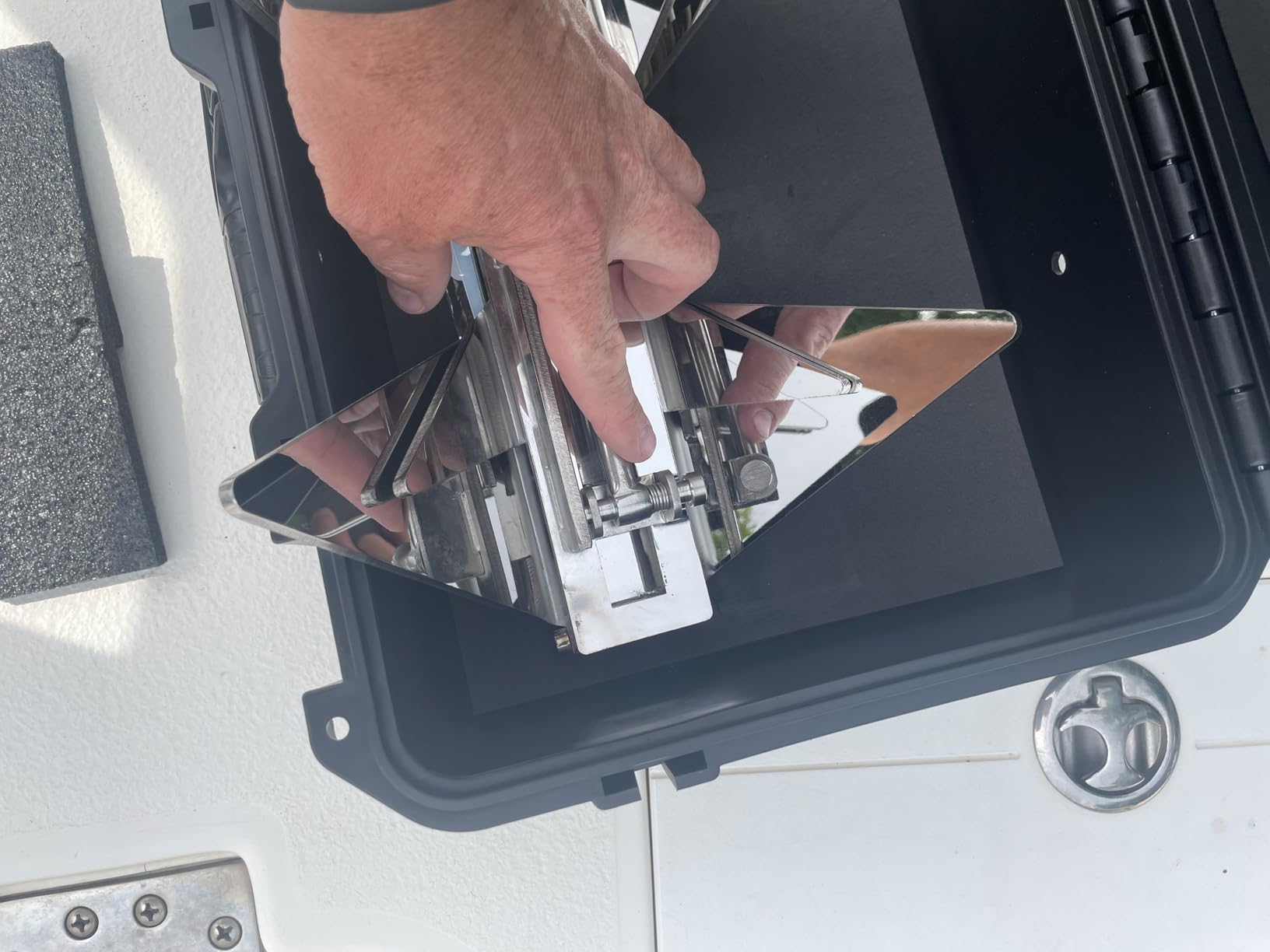 WAVESRX TriAnchor - Stainless Steel Folding PWC & Boat Anchor Kit | Sets Instantly for Effortless Boat & Jet Ski Anchoring | Compact Patent-Pending Design Grips Better Than Plow, Fluke or Box Anchor customer photo 1