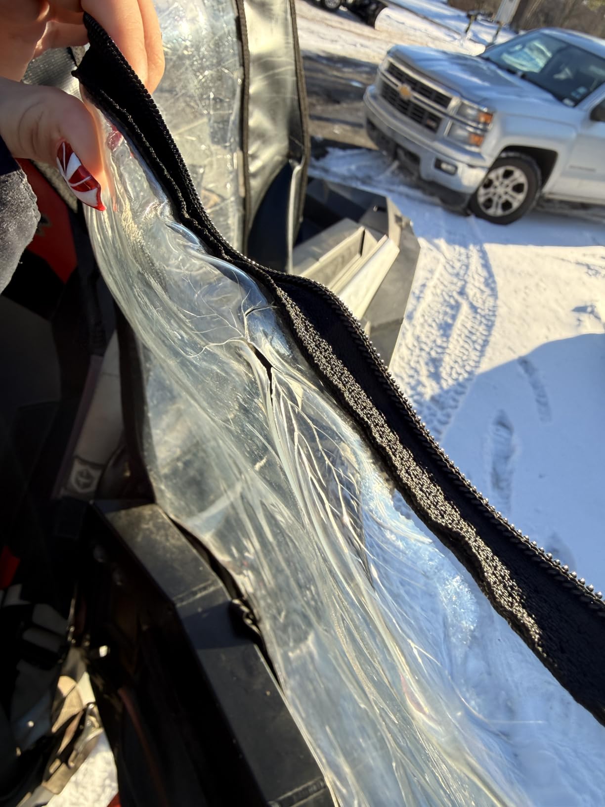 KEMIMOTO Soft Upper Doors, Compatible with Polaris RZR XP 1000 2014-2023, RZR XP Turbo 2016-2021, UTV Cab Enclosures Fit Well with Roof, Mirror and Windshield, Black customer photo 1