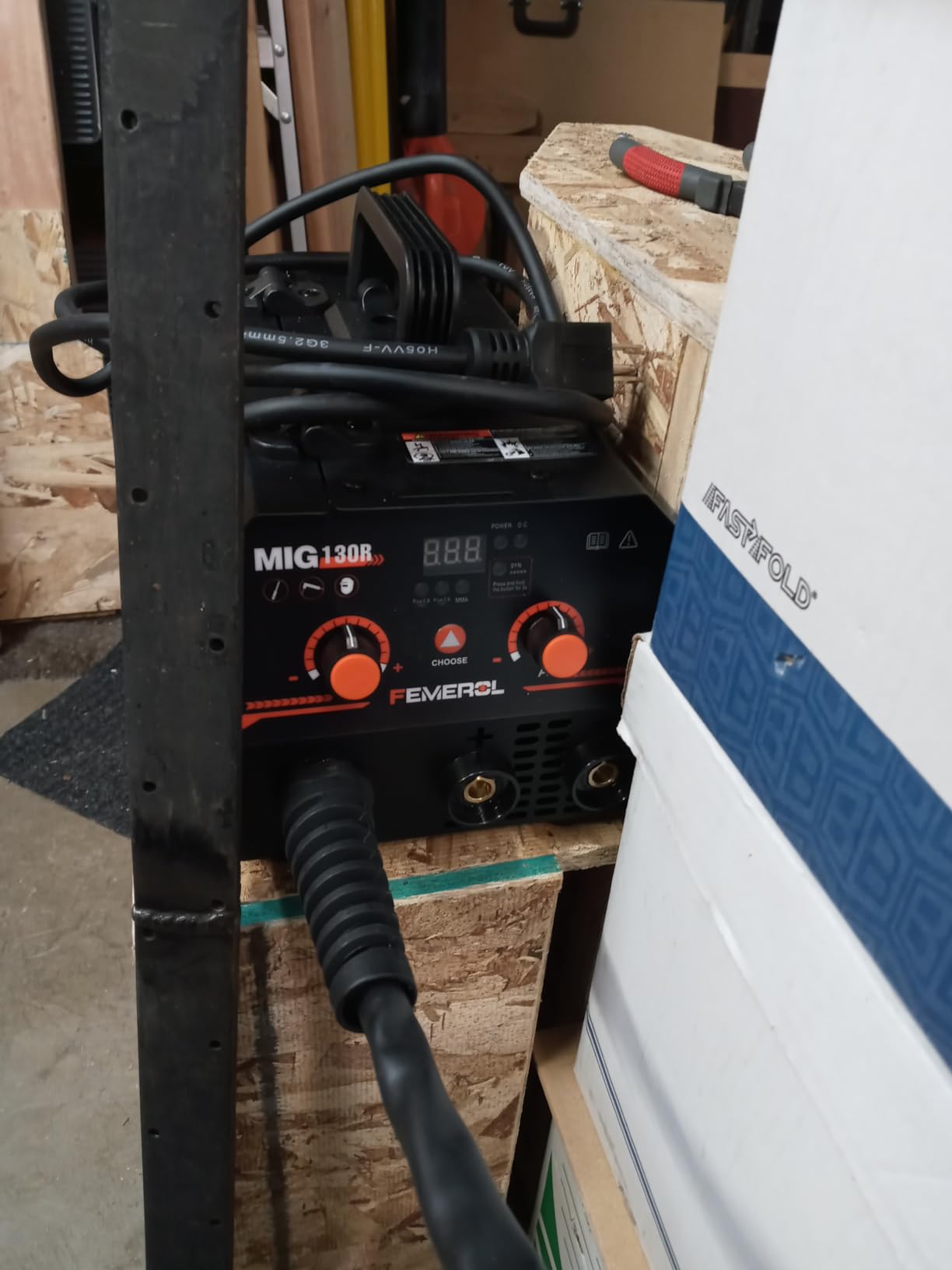 FEMEROL MIG Welder,2 in 1 Flux core/Stick Welder,130Amp 110V Gasless MIG Welding Machine with Synergy IGBT Inverter Welder Portable Wire Feed Welder customer photo 2