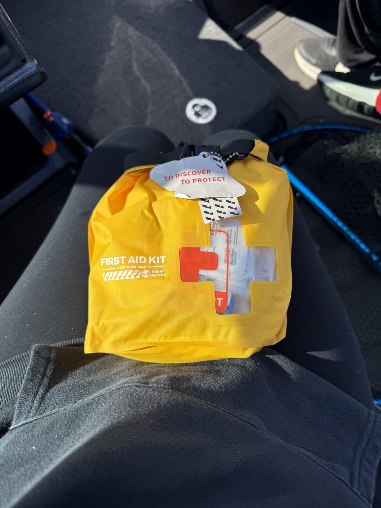 RHINO RESCUE Waterproof Boat First Aid Kit, Lightweight Dry Bag (Red) customer photo 2