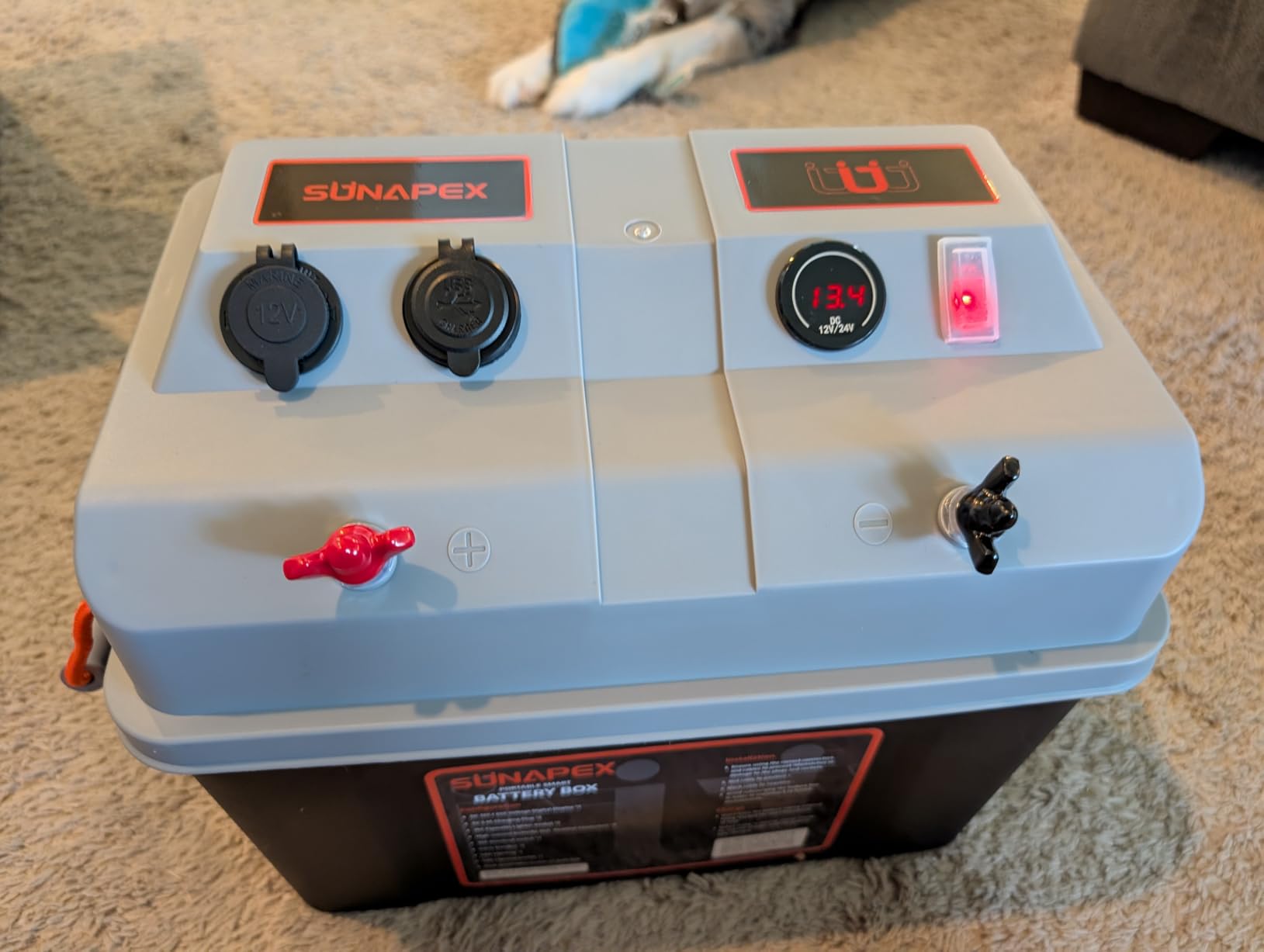 SUNAPEX Trolling Motor Smart Battery Box 12V/24V Marine Power Center customer photo 1