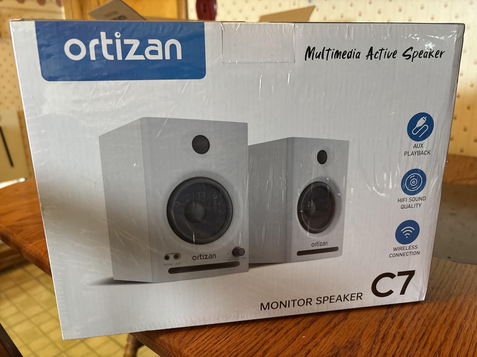 Ortizan C7 Powered Studio Monitors Pair with Bluetooth 5.3, White customer photo 1