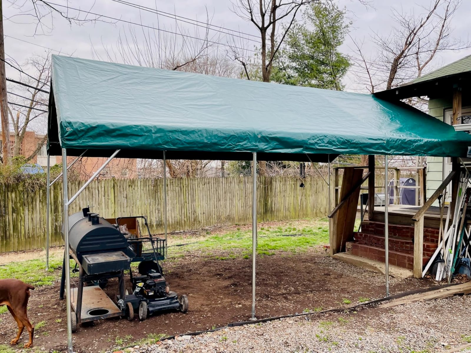 ADVANCE OUTDOOR 10x15 ft Heavy Duty Carport Potable Car Canopy Garage Party Tent Boat Shelter, Adjustable Height from 9.5 ft to 11 ft, Green customer photo 1