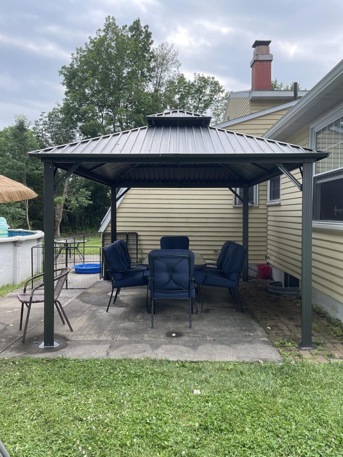 AirWire 10'x12' Hardtop Aluminum Gazebo Dark Gray customer photo 2