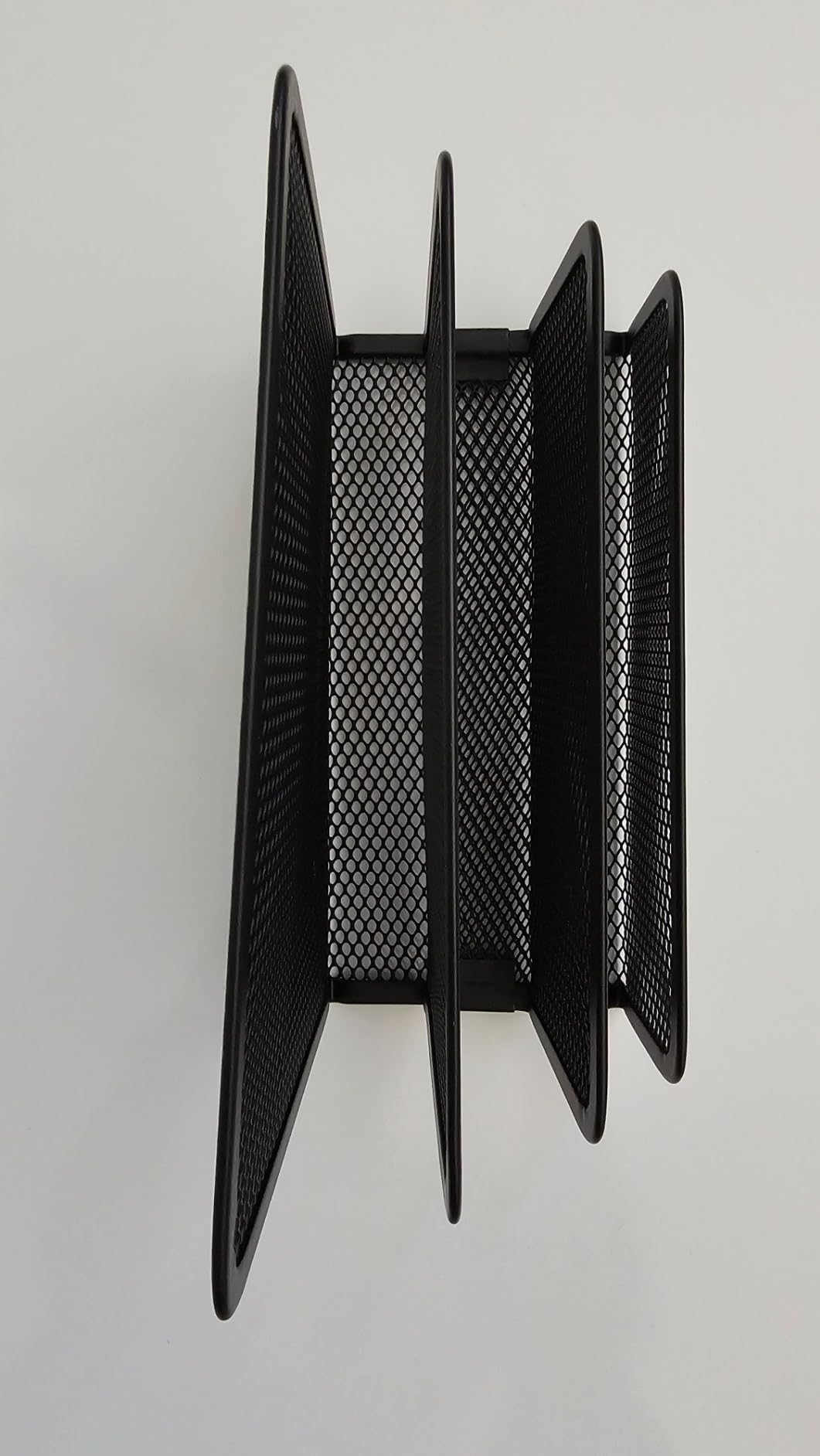 Marbrasse Mail Organizer for Desk, 3-Slot Mesh Metal Mail Holder countertop, Letter Holder, Office Desktop Envelope and Document Storage Rack (Black) customer photo 1
