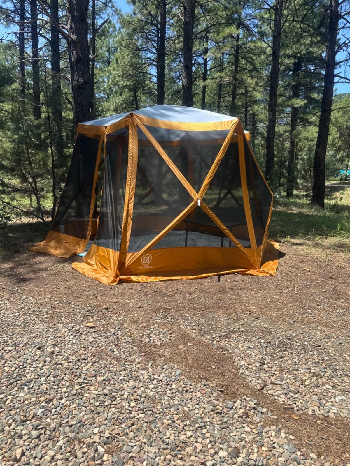EVER ADVANCED Pop up Screen House Tent for Camping 11.5 x 9.8 ft, Instant Screened Gazebo Canopy with Netting, Portable Shelter Enclosure for Outdoor, Backyard, Khaki customer photo 2