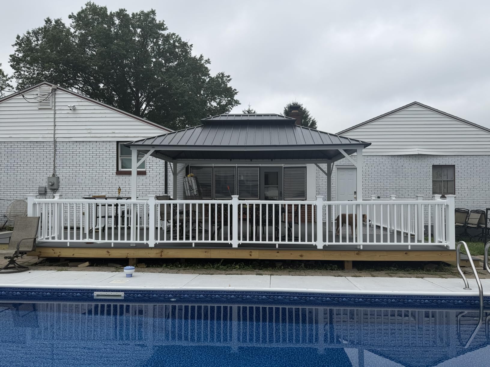 PURPLE LEAF Hardtop Gazebo 10' x 14' Pavilion Wind-Resistant White Frame customer photo 1