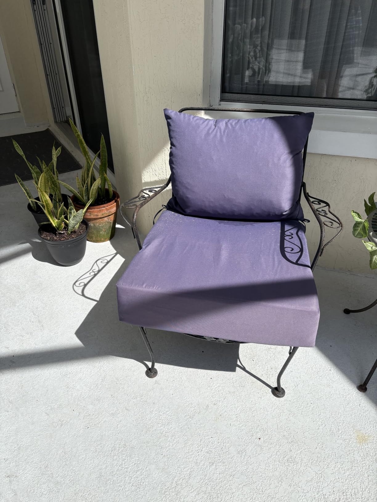 IPYNBAP Outdoor Cushions for Patio Furniture,Outdoor Seat Cushion Set 24 x 24 x 5.75 Inch,Waterproof & Fade Resistant Outdoor Chair Cushions,Deep Patio Chair Cushion with Removable Cover,Black customer photo 2