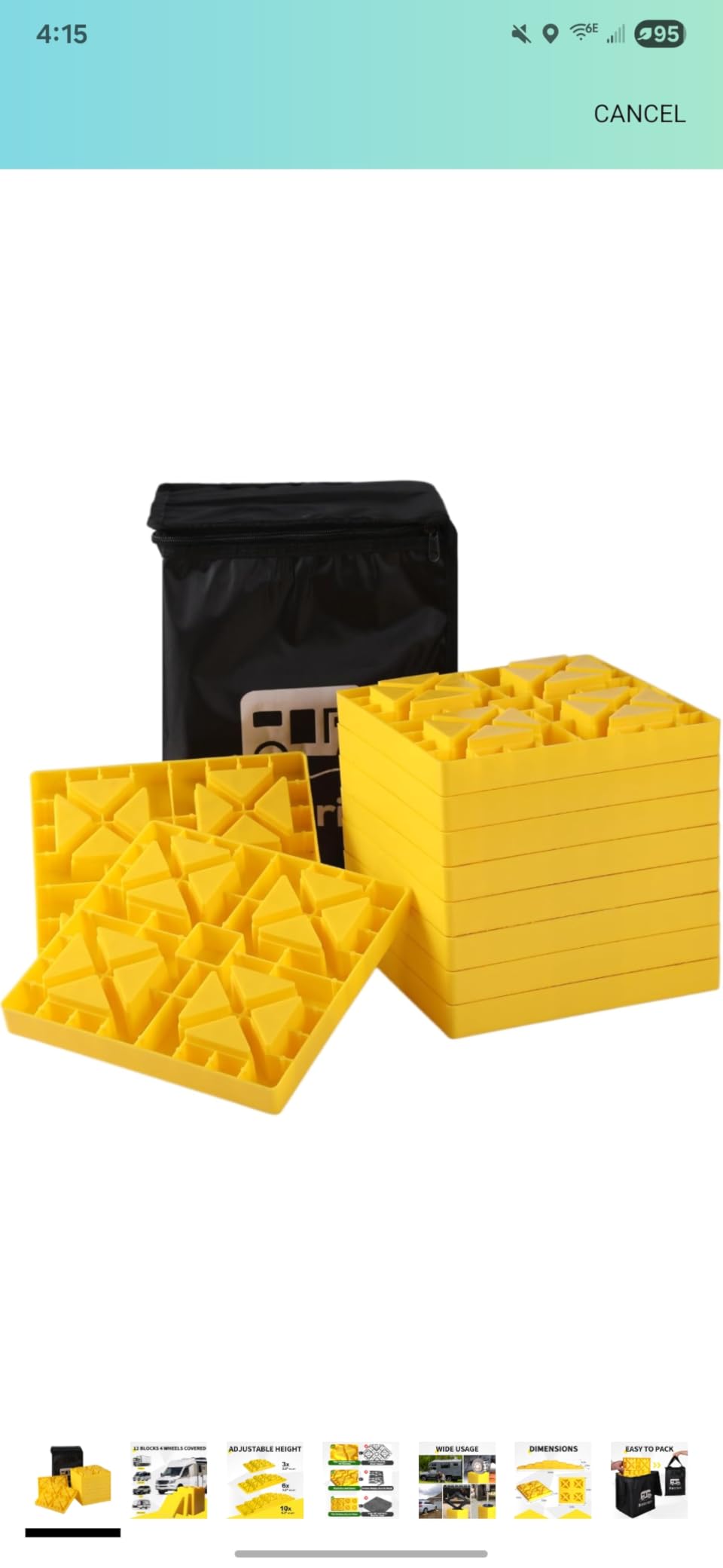 12-Pack RV Leveling Blocks, Heavy-Duty Interlocking, Grey customer photo 2