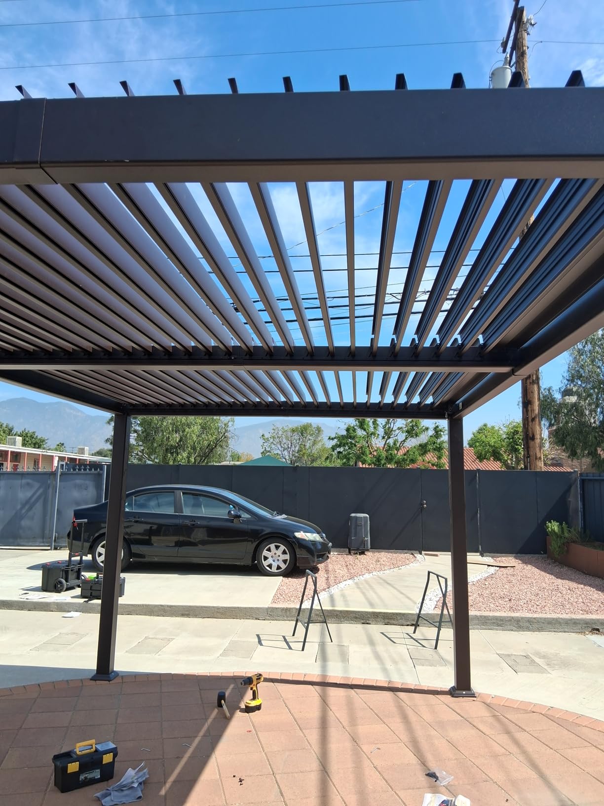 PURPLE LEAF Patio Louvered Pergola 10' x 14' Outdoor Hardtop Gazebo Bronze customer photo 1