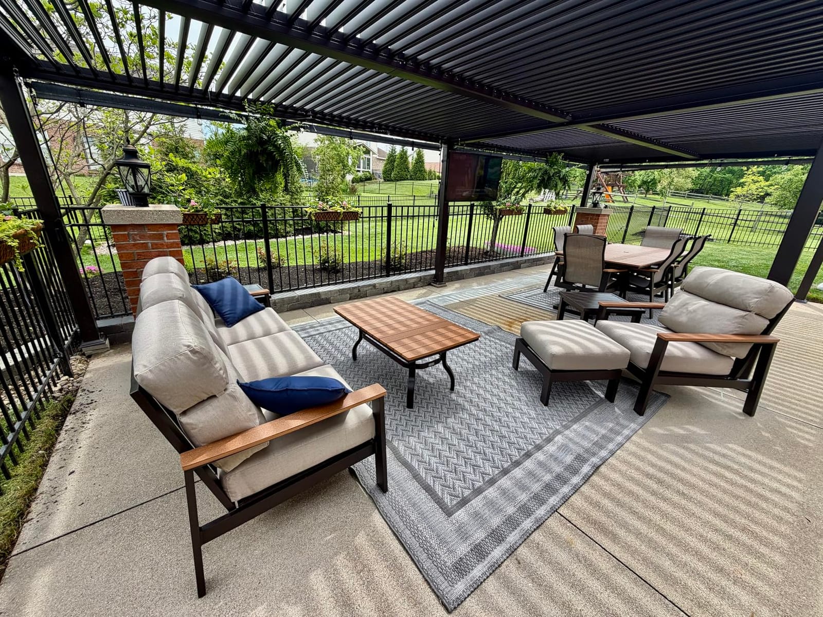 PURPLE LEAF Patio Louvered Pergola 10' x 14' Outdoor Hardtop Gazebo Bronze customer photo 2