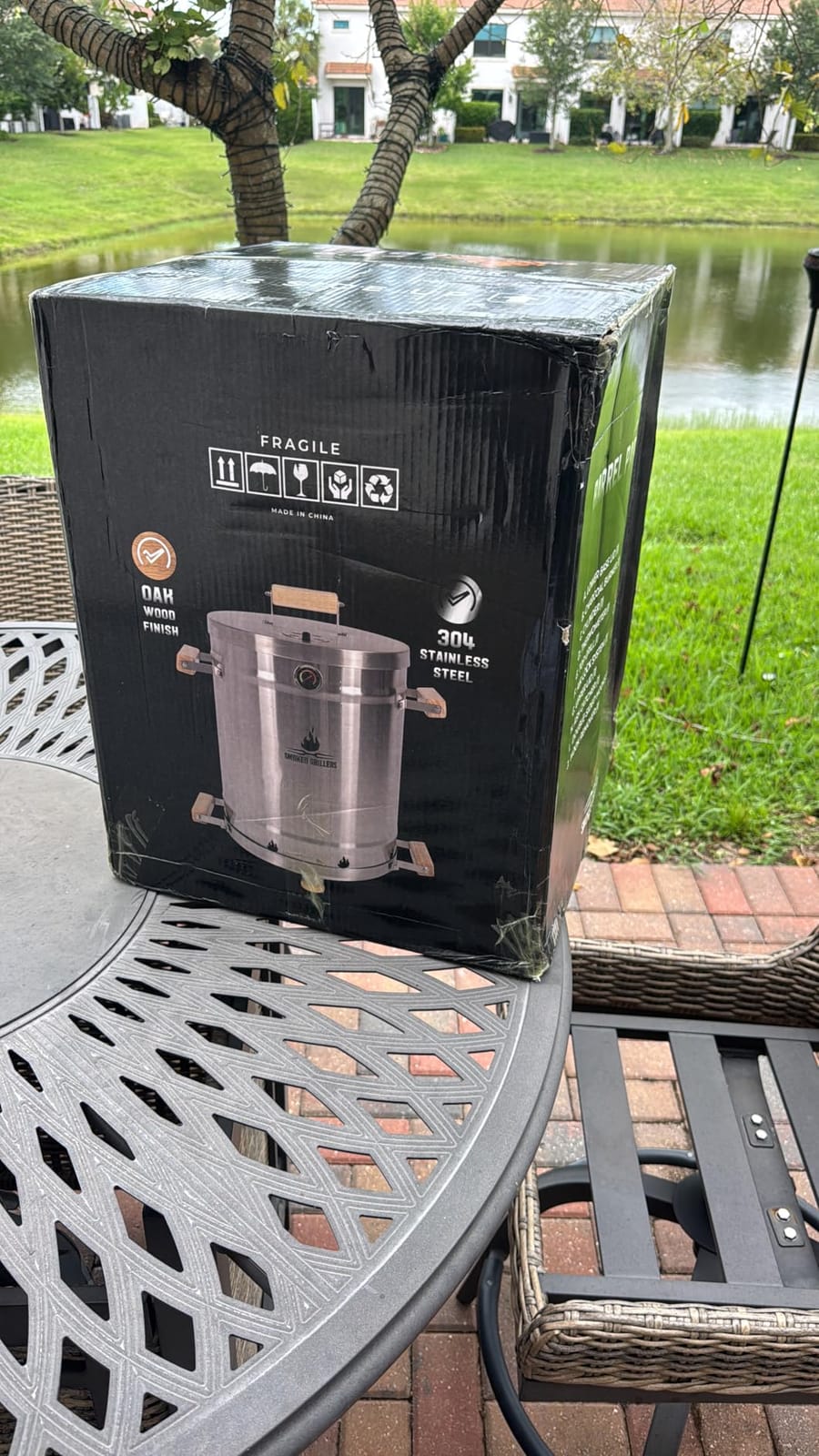 Barrel Smoker Grill Combo | 100% Stainless Steel Barrel | 95% Less Smoke, Even Heat | Easy to Use & Clean – Vertical Smoker Ideal for Balconies and Backyards (MEDIUM-25 LBS) customer photo 1