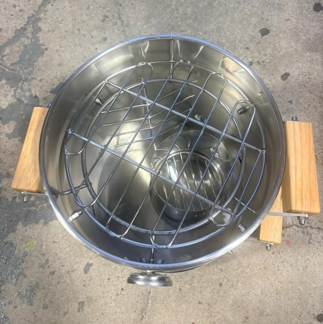 Barrel Smoker Grill Combo | 100% Stainless Steel Barrel | 95% Less Smoke, Even Heat | Easy to Use & Clean – Vertical Smoker Ideal for Balconies and Backyards (MEDIUM-25 LBS) customer photo 2