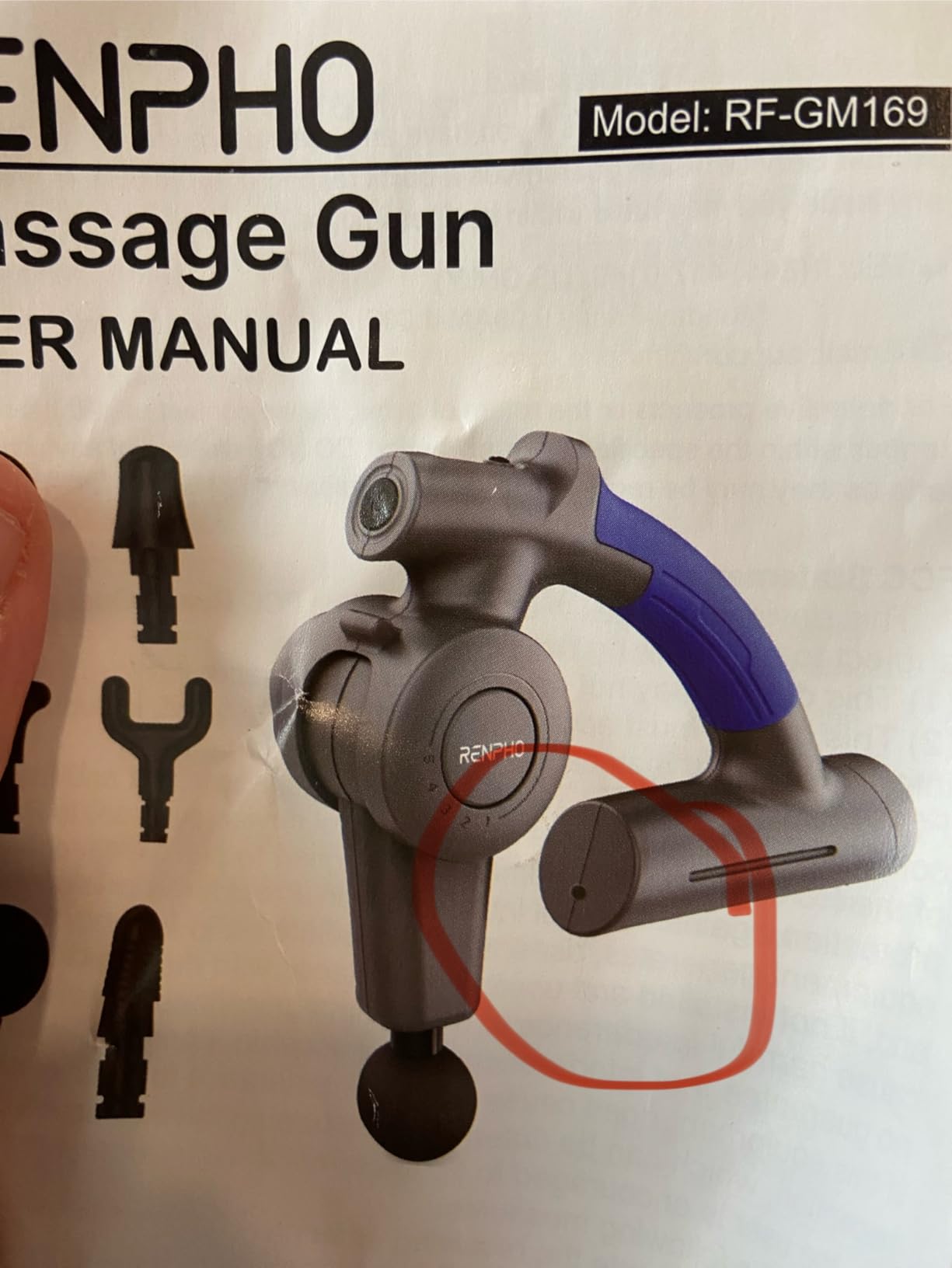 RENPHO Active Massage Gun Deep Tissue, Percussion Handheld Neck Massager customer photo 2