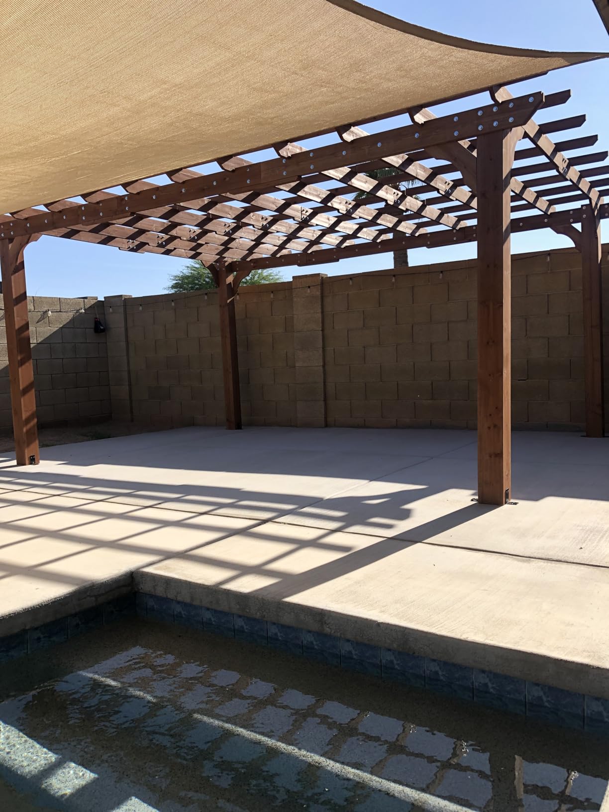 VEIKOU 12x16FT Wood Pergola, Patio Pergola with Solid Cedar Structure, Outdoor Backyard Gazebo with Unparalleled Flat Slatted Roof Trellis for Deck Grill Party Garden customer photo 1