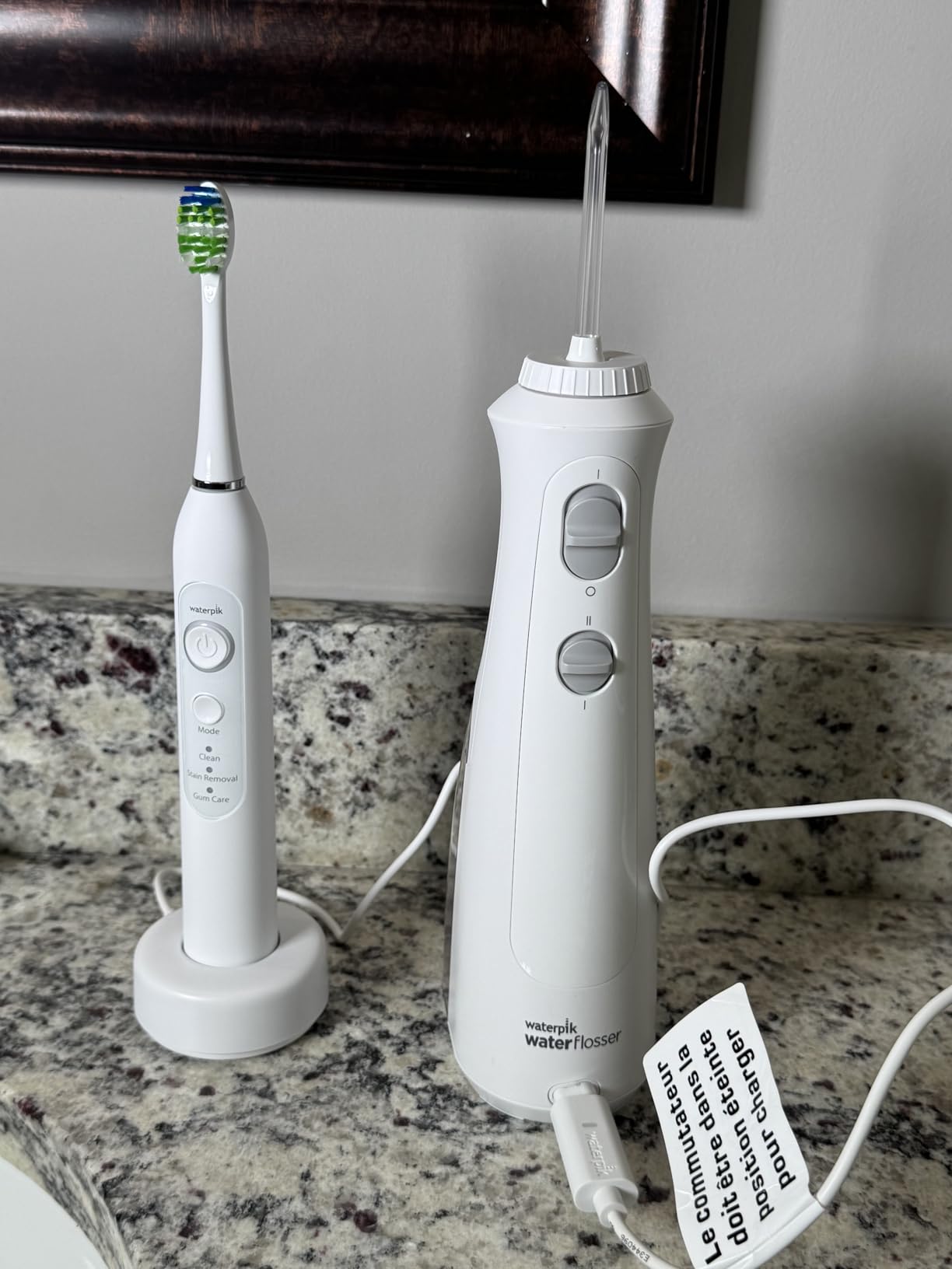 Waterpik Cordless Pearl and Sensonic Rechargeable Electric Toothbrush and Water Flosser Combo, Complete Dental Care for Teeth, Gums, Braces and Travel – ADA Accepted, White customer photo 1