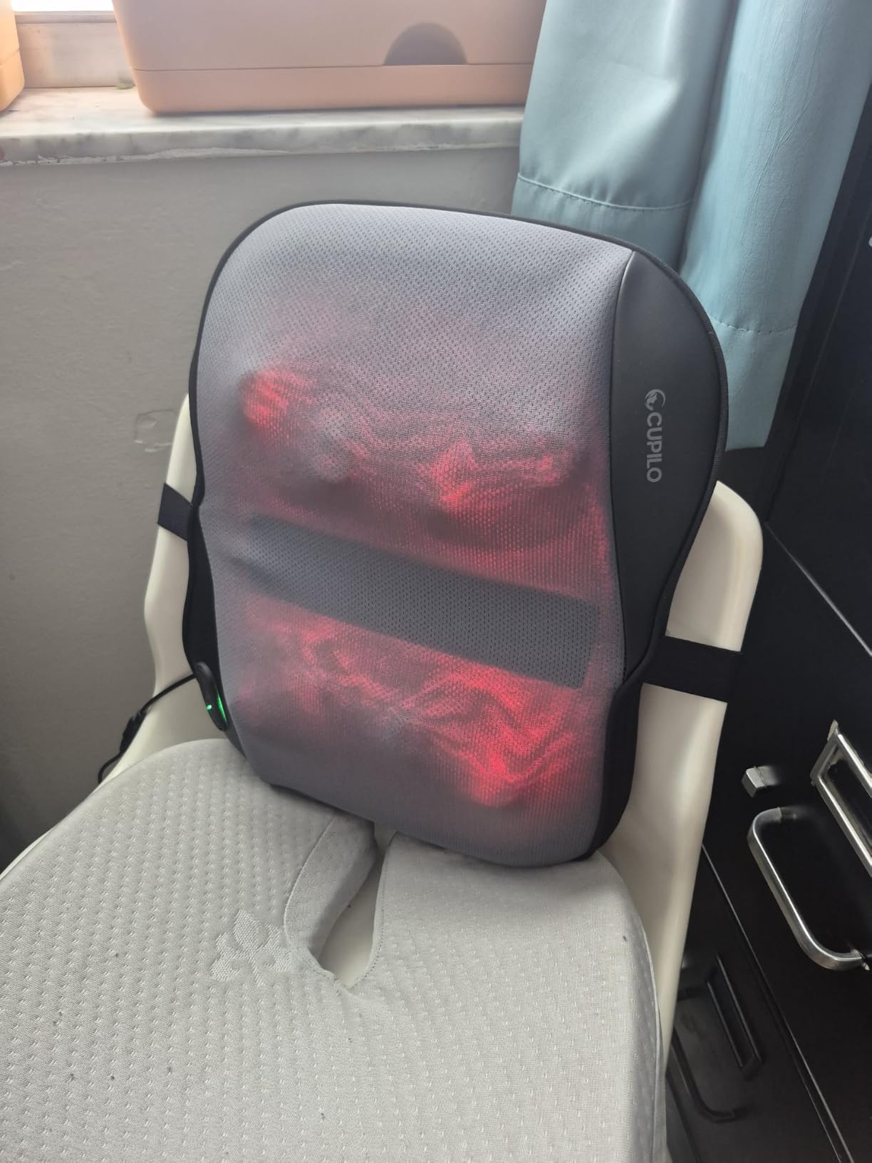 CuPiLo Shiatsu Back Massager with Heat, FSA Eligible HSA, 8 Rotating Nodes customer photo 2