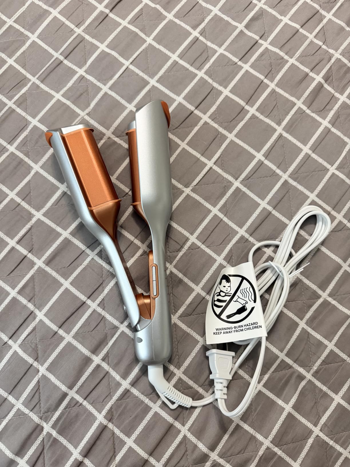 SHEGLAM Hair Beach Babe Hair Waver 2 Barrel Crimper 1 Inch with Smart Timer & Adjustable Temps Dual Voltage, Anti-Scald, Easy to Use customer photo 2