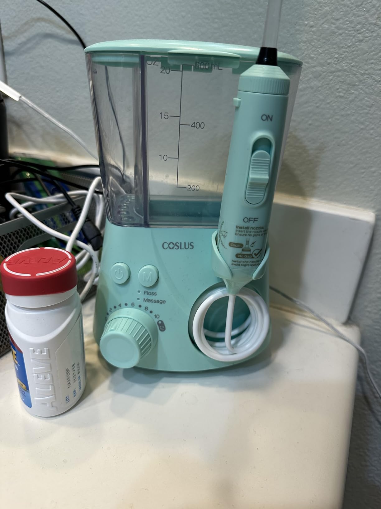 COSLUS E2 Water Dental Flosser for Teeth, Multi-User Family Use, Green customer photo 2