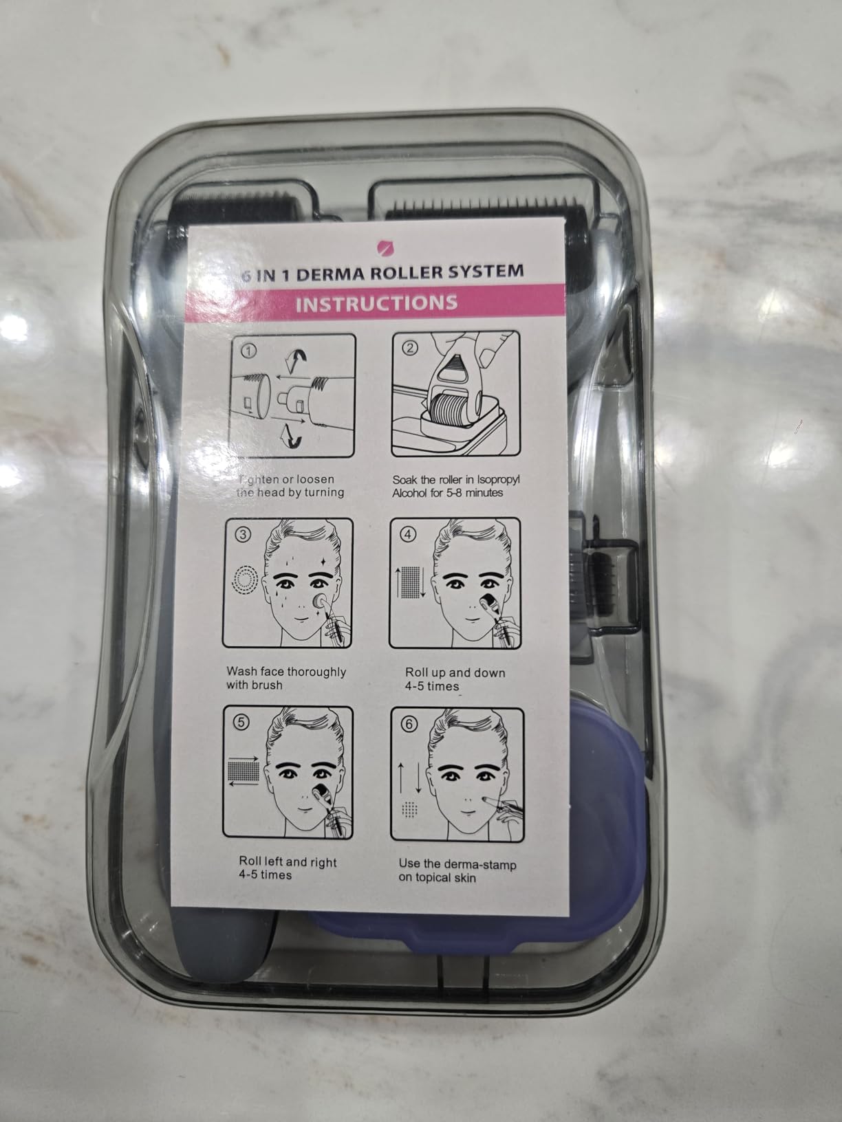 6-in-1 Microneedling Derma Roller Kit Face & Body (0.25 & 0.3mm) customer photo 1