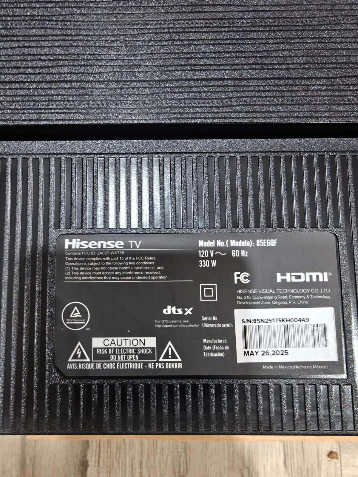 Hisense 43-inch E6 customer photo 2