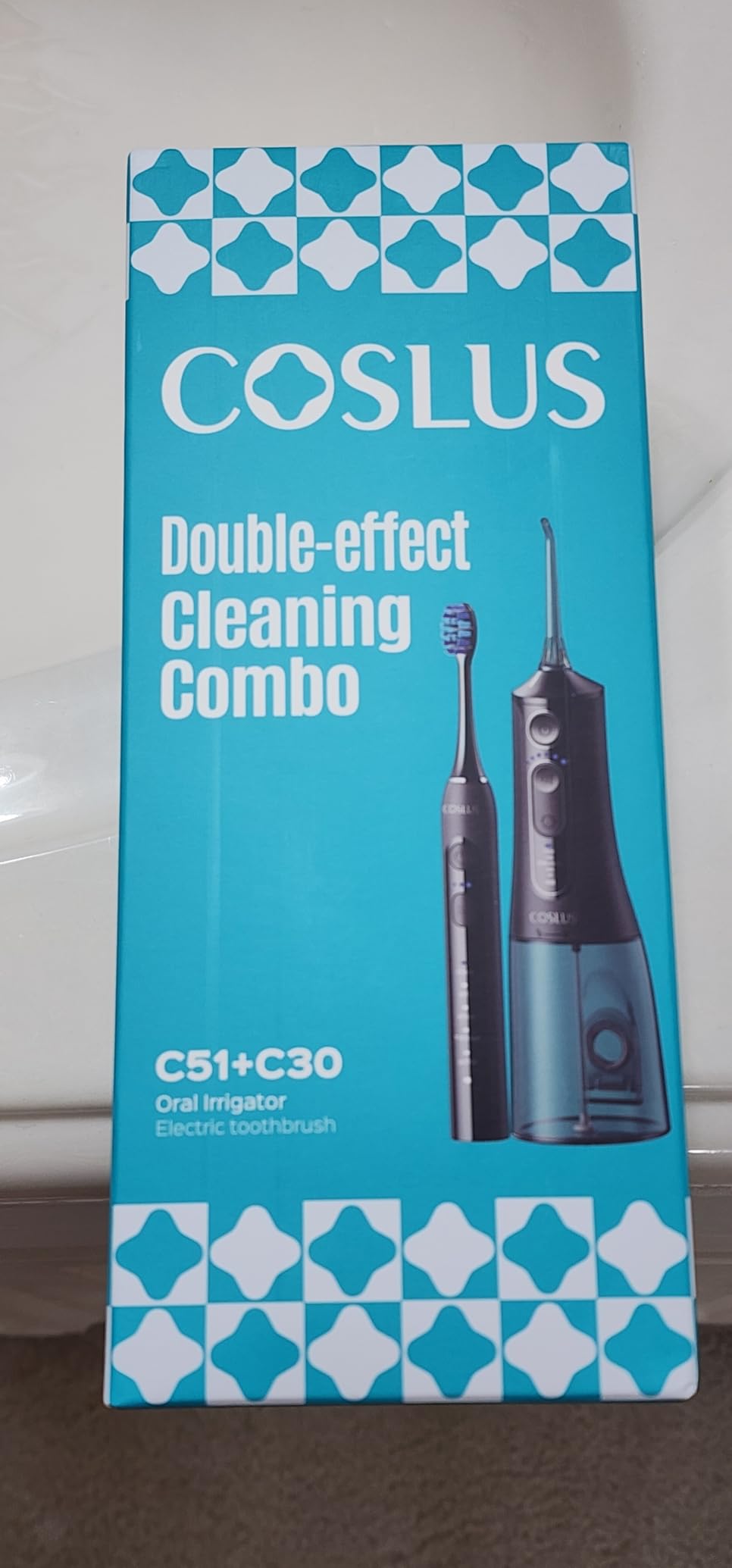 COSLUS C51C30 Water Flosser Electric Toothbrush Combo, Black Oral Clean Kit customer photo 2