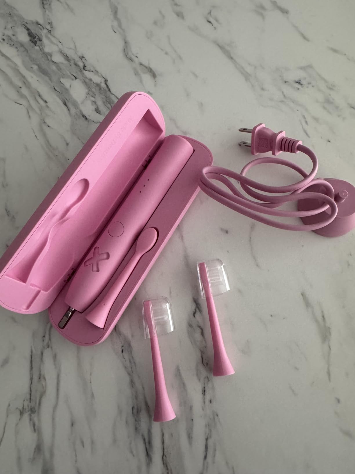 Made by Dentists PRO‑X Sonic Electric Toothbrush for Adults – 70‑Day Battery on One Charge, Dentist‑Designed Whitening Rechargeable Toothbrush, 3 Brush Heads & Travel Case, 3 Modes, Pink customer photo 2