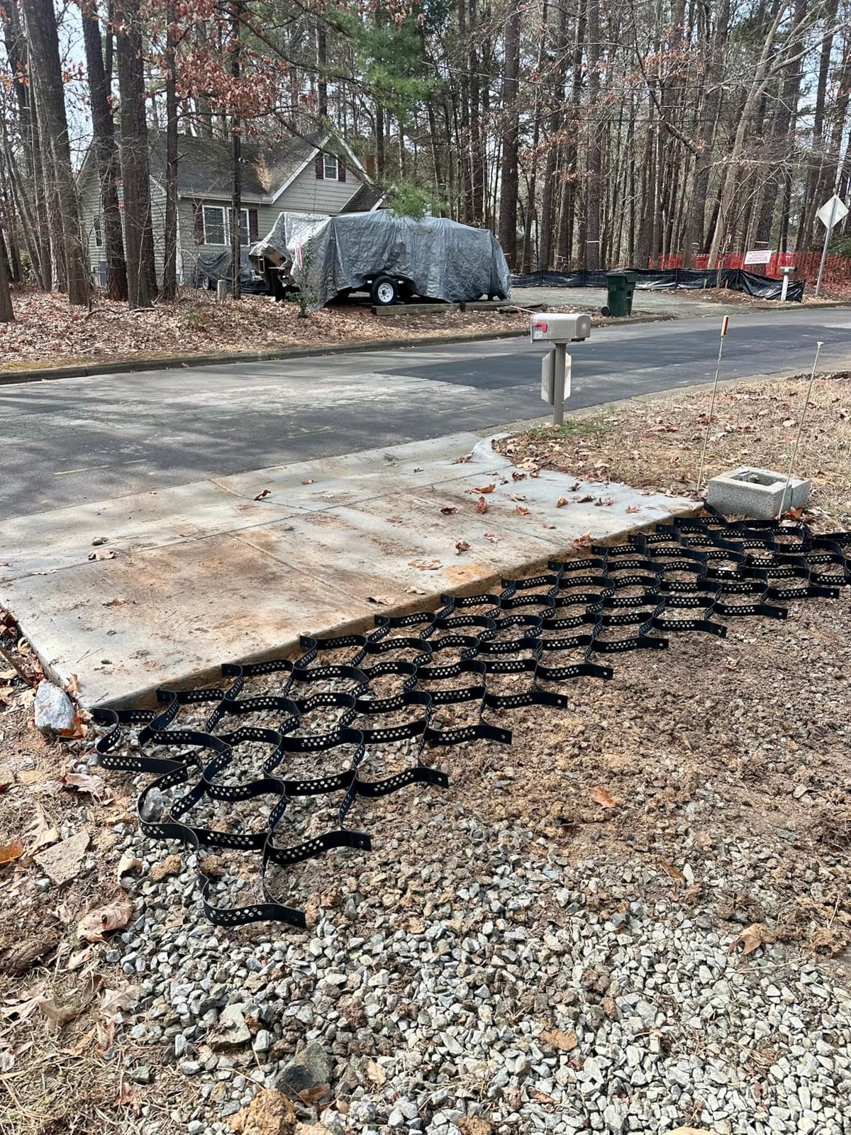 17.6 ft × 6.6 ft Ground Grid, 2 in Depth Geocell Gravel Grid customer photo 2