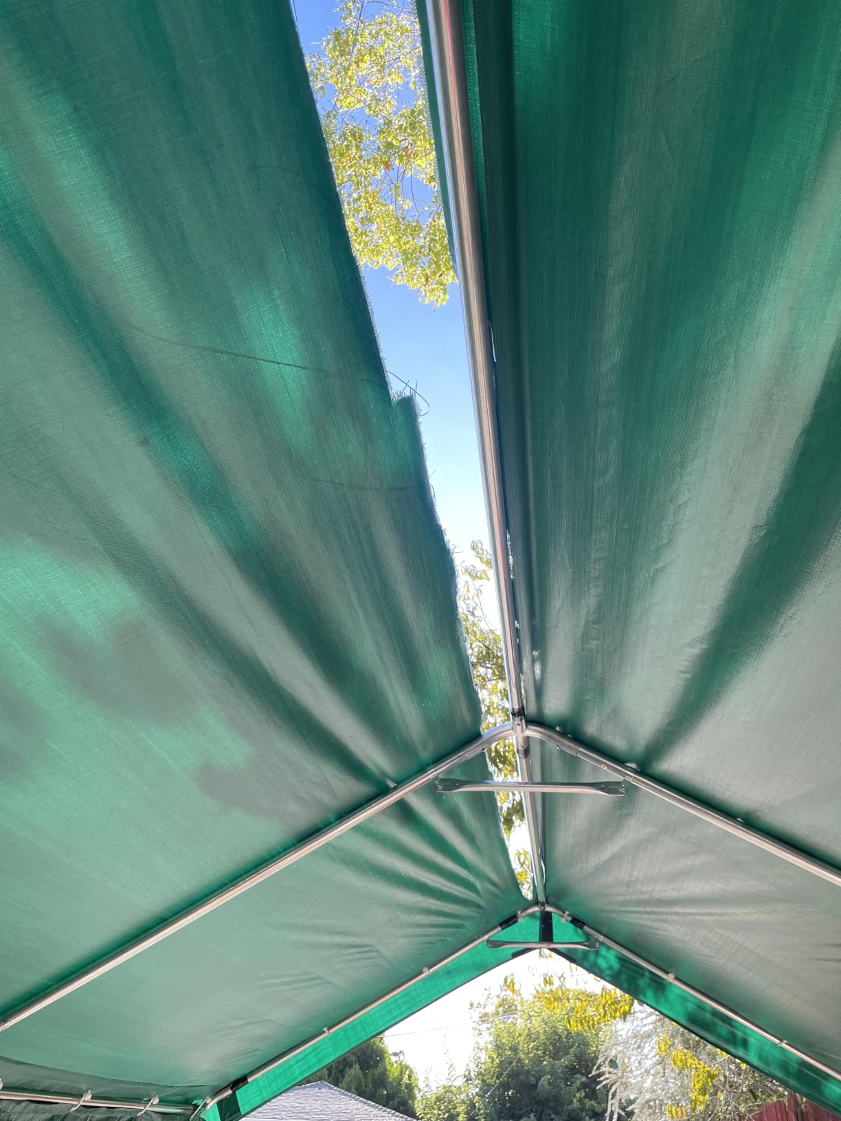 Quictent 12x20 ft Heavy Duty Carport with Sidewalls, Reinforced Outdoor Garage Canopy Tent with Roll-up Ventilated Windows, Weatherproof Galvanized Shelter for Car, Boat, Green customer photo 2