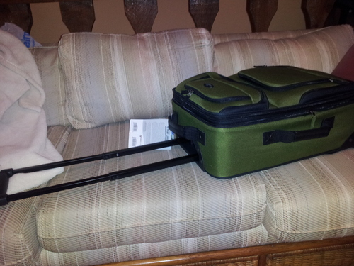 U.S. Traveler Rio Lightweight Softside Rolling Carry-on Suitcase, 4-Wheel Set, Mauve customer photo 1