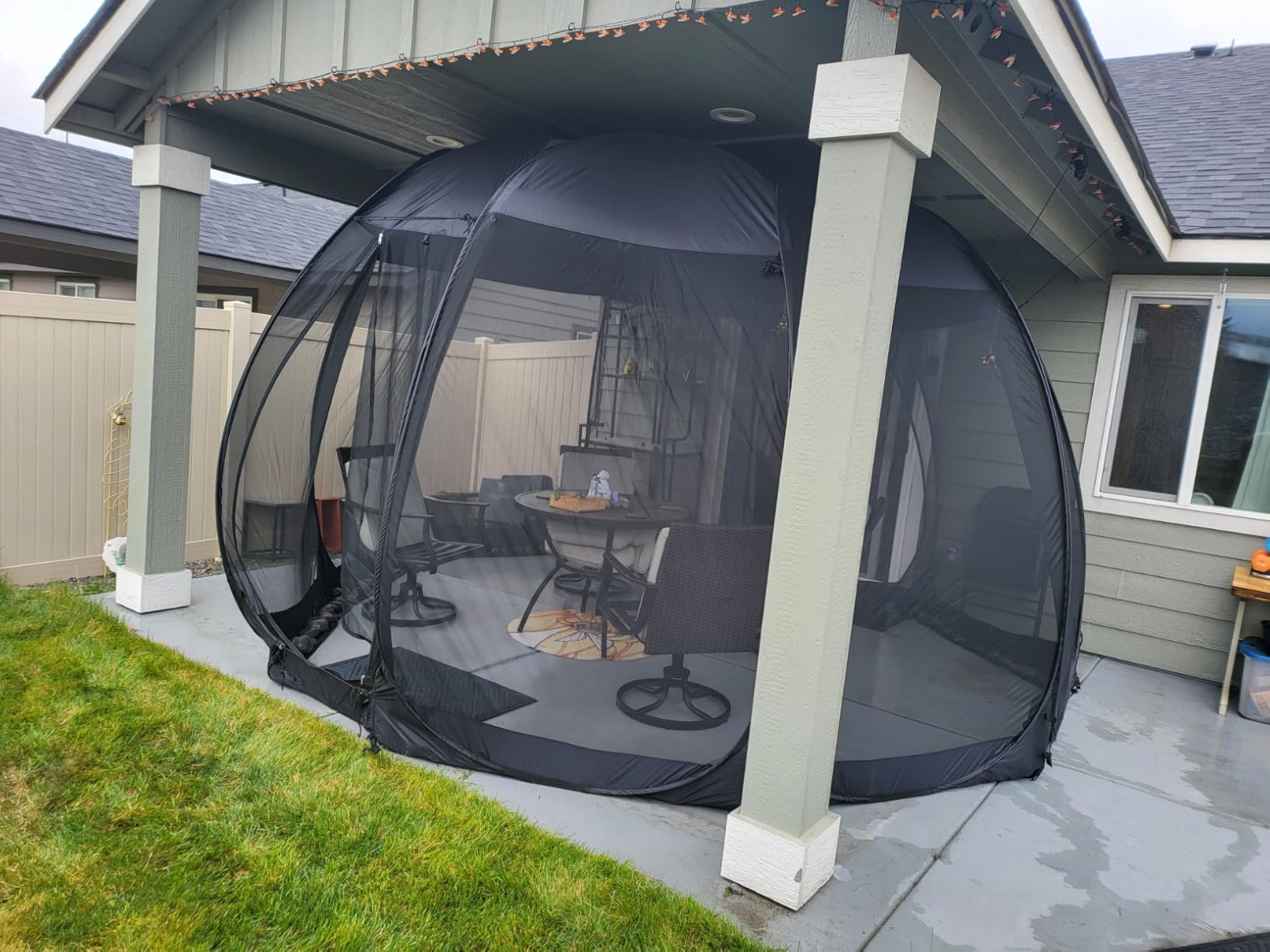 Alvantor Pop Up Screen House Tent, Instant Outdoor Gazebo with Mosquito Netting & UPF 50+ Sun Protection, Portable Canopy Shelter for Patio, Backyard, Camping (2-10 Person) customer photo 1
