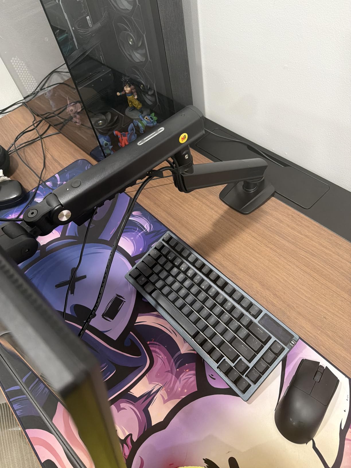 NB SmooVex™ Monitor Mount, Monitor Stand fits up to 32 Inch, Mechanical Spring Mount, VESA 75/100 mm, Model-A5(Black) customer photo 2