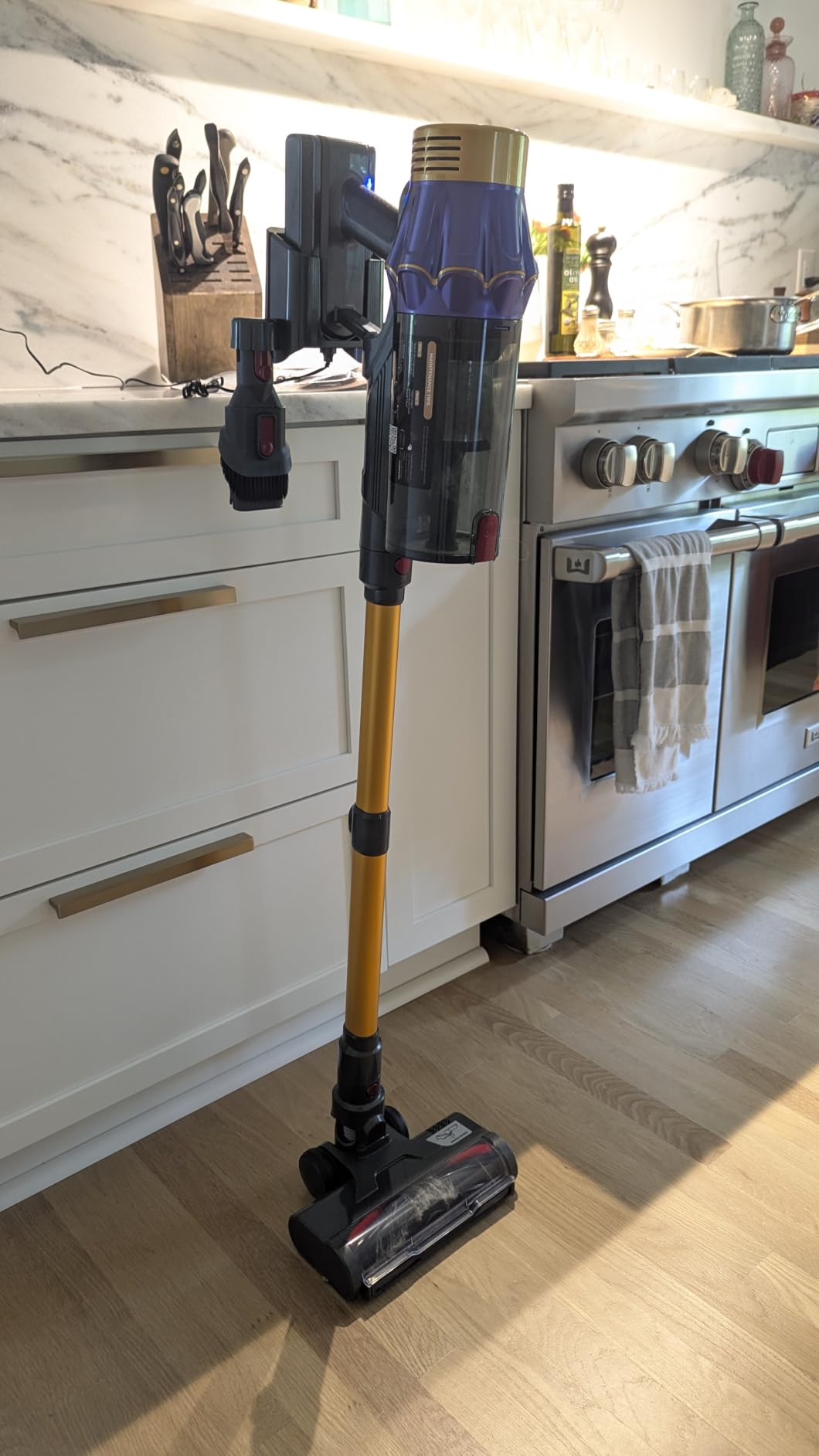 Cordless Vacuum Cleaner, 650W/60KPA/70 Mins Vacuum Cleaners for Home,Self-Standing Wireless Vacuum, Anti-Tangle Brush, Smart Display and 1.8L Cup Cordless Stick Vacuum Cleaner for Pet Hair/Carpets customer photo 2