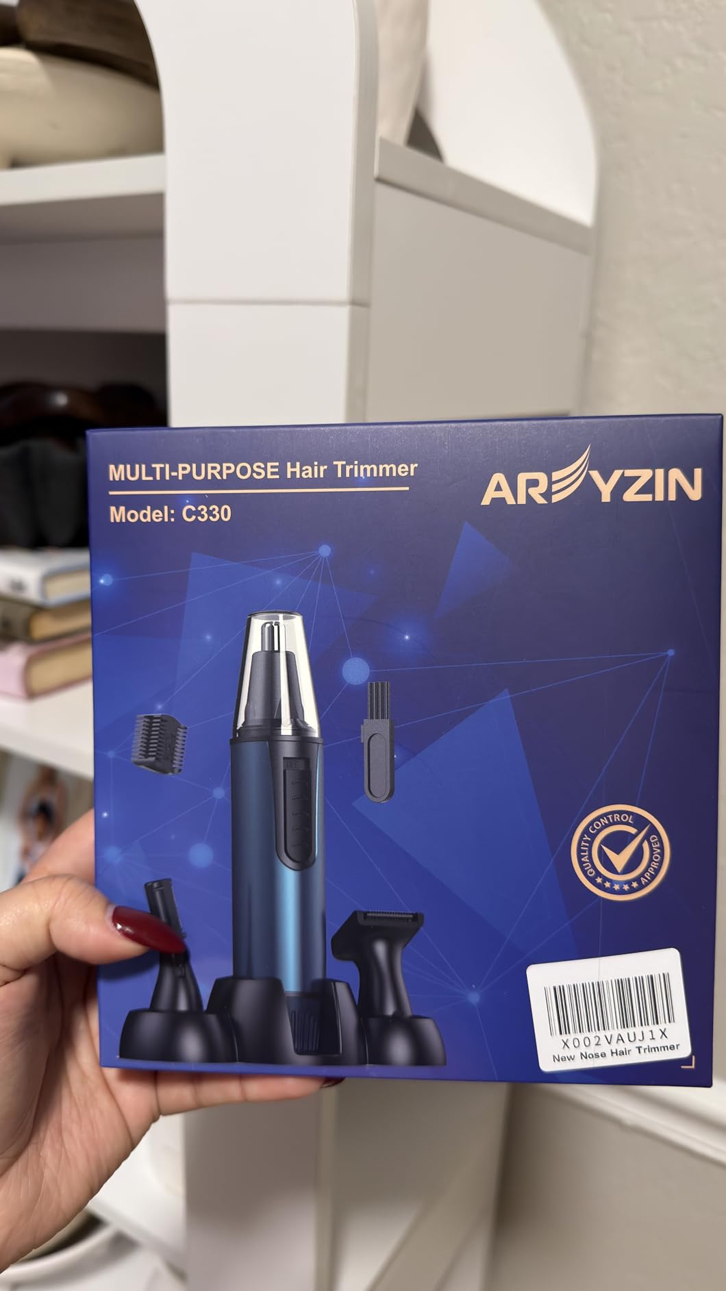 Nose Hair Trimmer for Men,Rechargeable 3-in-1 Professional Painless Eyebrow & Facial Hair Trimmer for Men Women,Multifunctional Trimmer with IPX7 Waterproof,Powerful Motor and Dual-Edge Blades customer photo 1