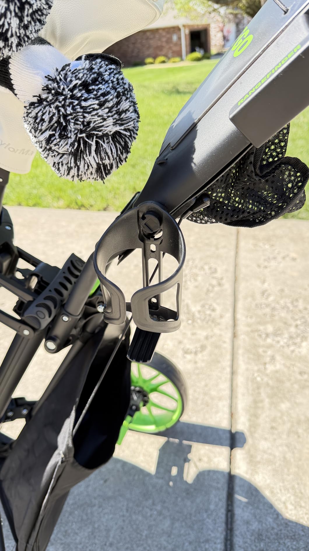 EASEGO Golf Push Cart 3 Wheel : Golf Bag Cart Foldable with Phone Holder/Cup/Umbrella Holder Compact Golf Pull Carts Quick Fold Golf Caddy Push Carts for Different Terrain customer photo 2
