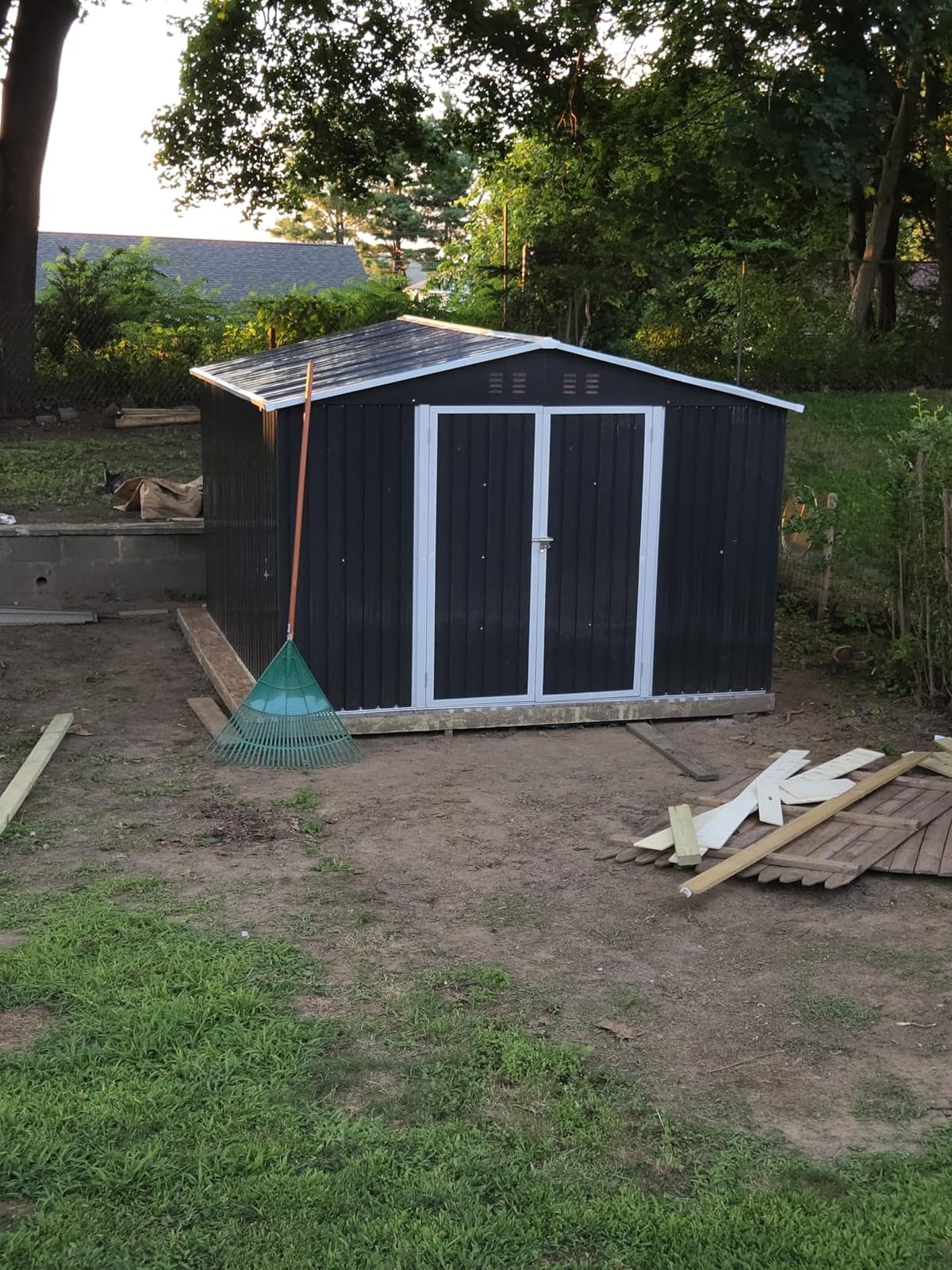 UDPATIO Outdoor Storage Shed 5x3 FT, Garden Resin Shed with Floor, Brown customer photo 2