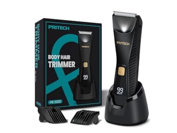 PRITECH Manscape Pubic Hair Trimmer Women - Waterproof Bikini Trimmer for Women, Ceramic Blade Shavers Electric Razors for Men with USB-C Charging, Wet/Dry Use, Grooming Kits, Gifts, White customer photo 1