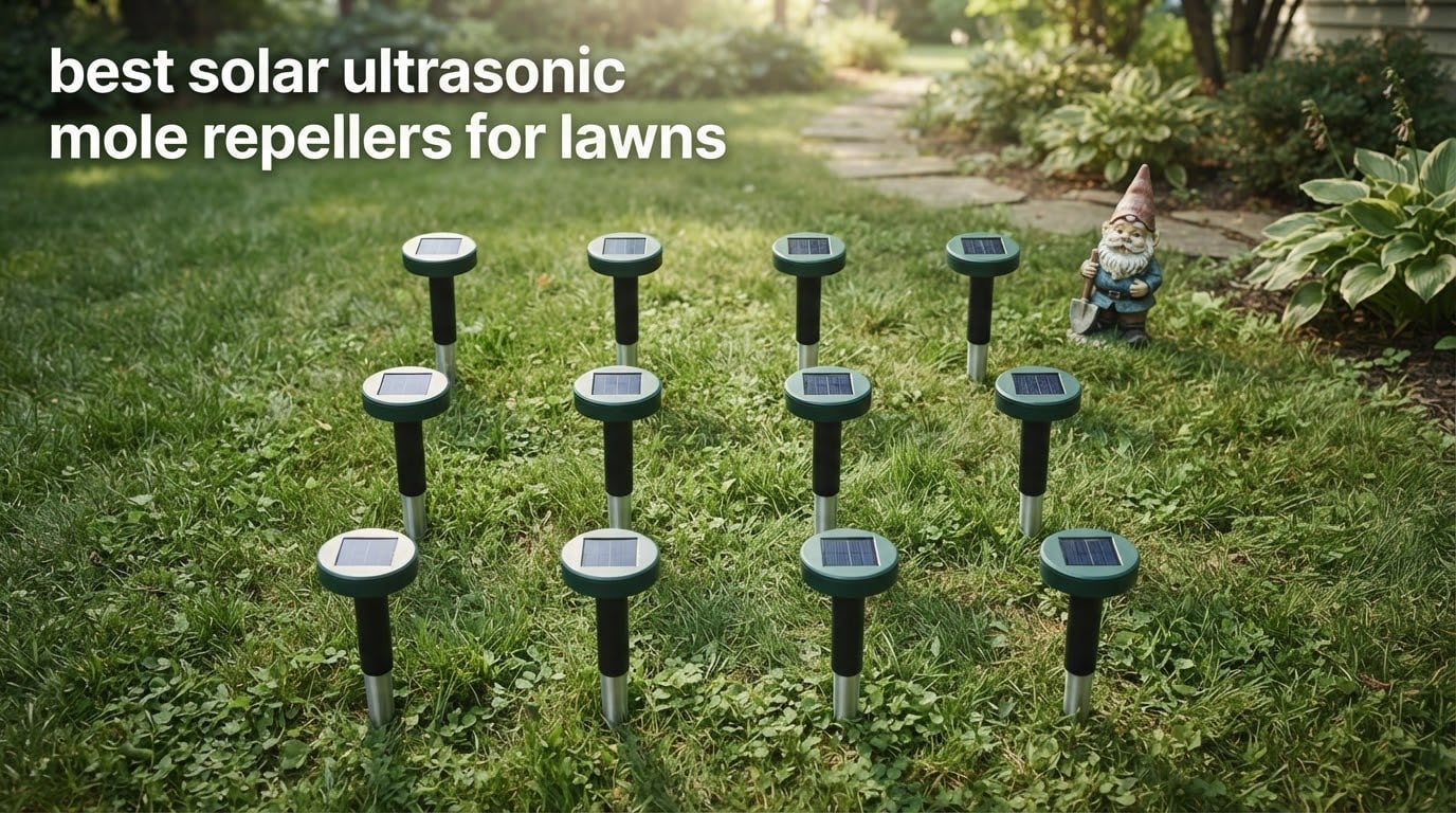 best solar ultrasonic mole repellers for lawns