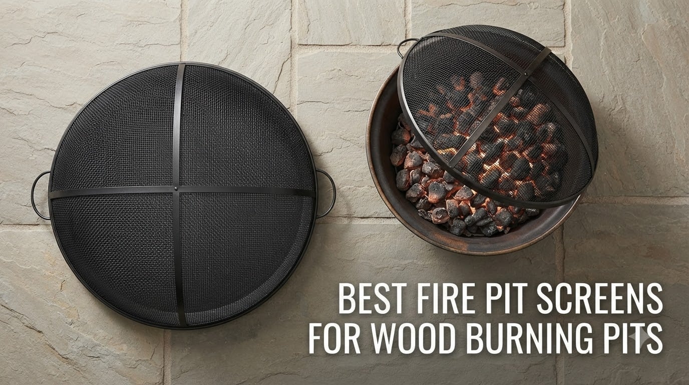 best fire pit screens for wood burning pits